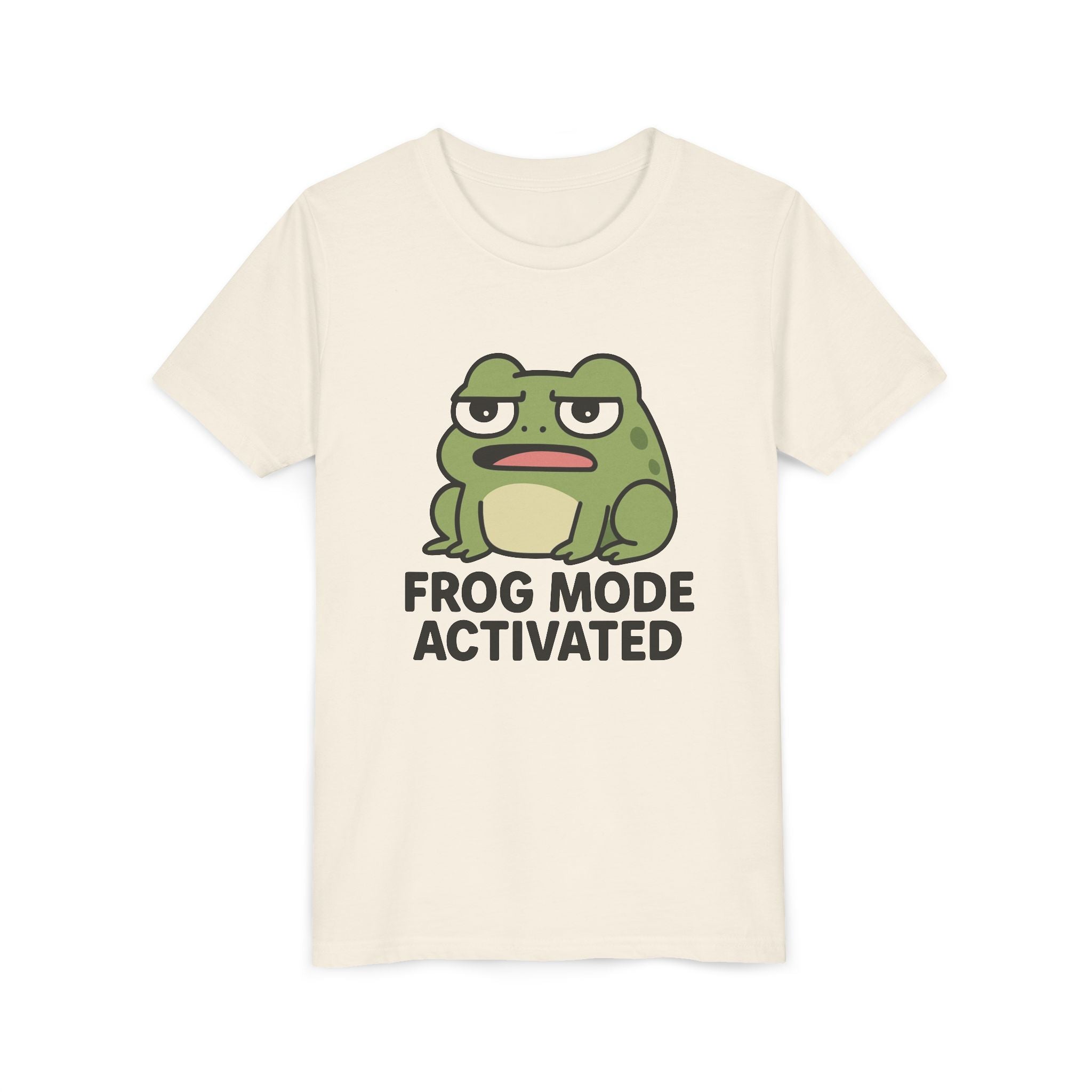 Youth Tee — 'Frog Mode Activated' Cute Frog Graphic Shirt