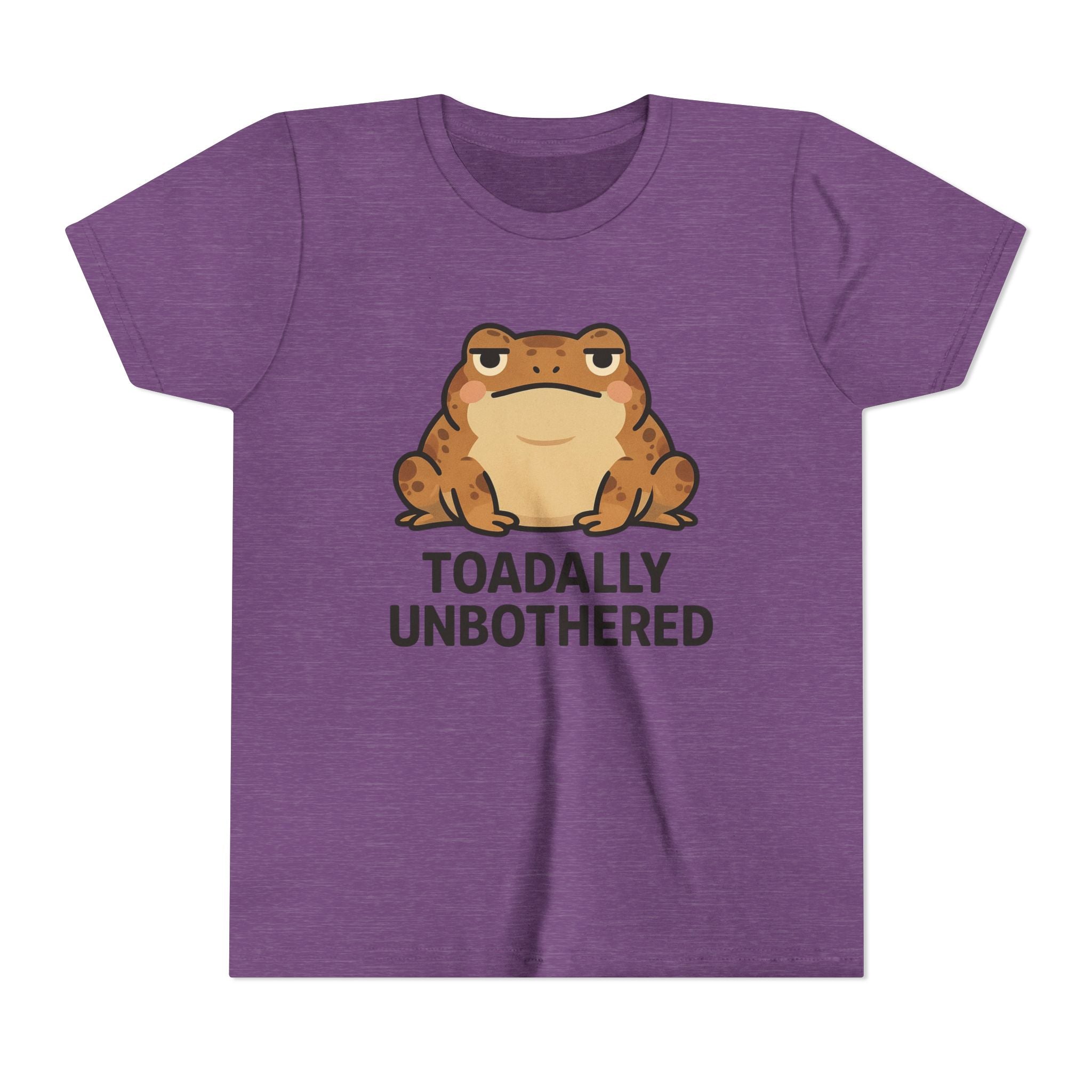 Youth Tee — 'Toadally Unbothered' Cute Frog Graphic Shirt for Kids