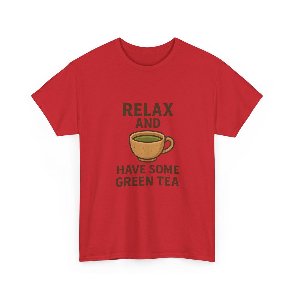 Relax and Have Some Green Tea Tee — Cute Tea Mug Graphic T-Shirt - Adult