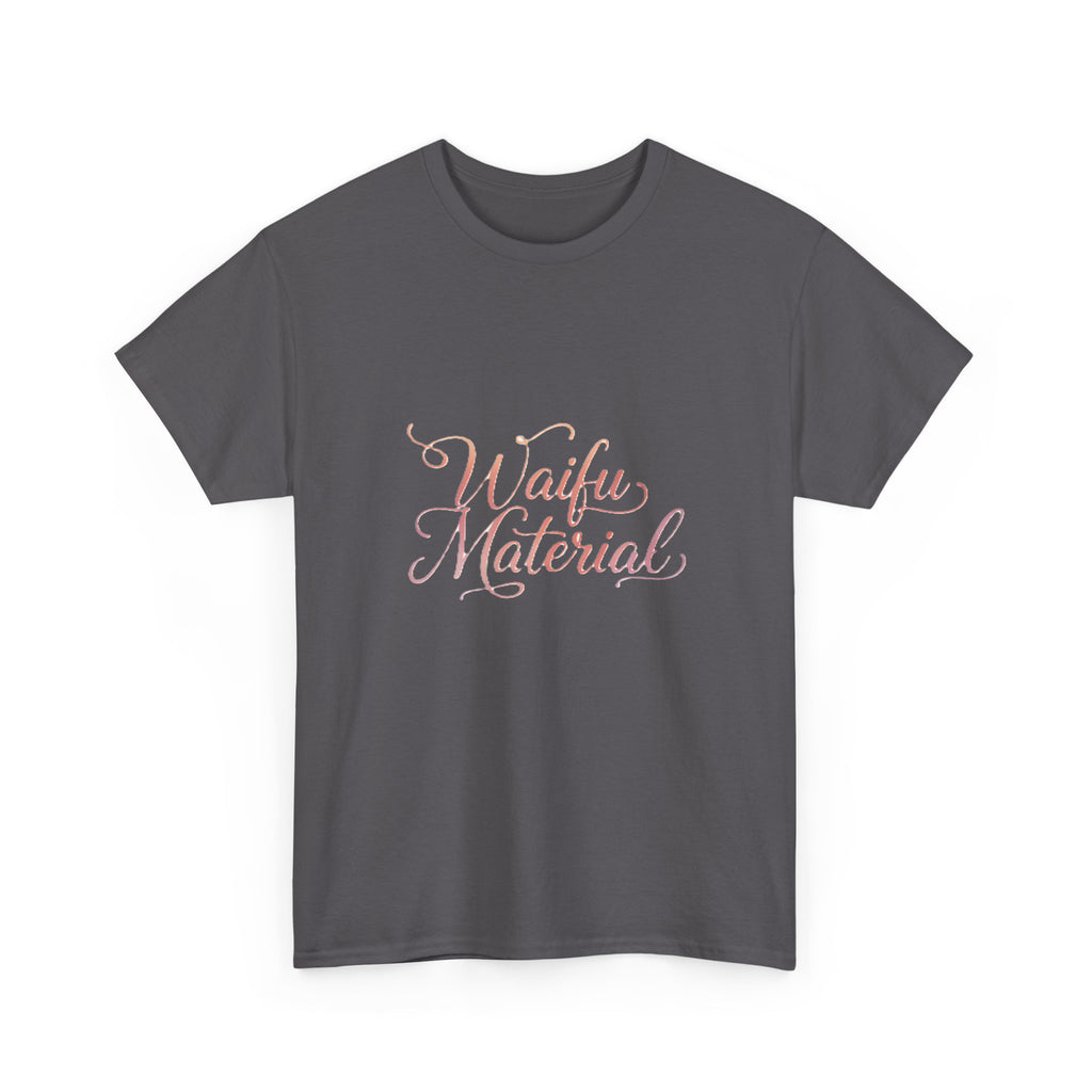 Waifu Material T-Shirt — Cute Pastel Script Anime Fan Tee - Adult