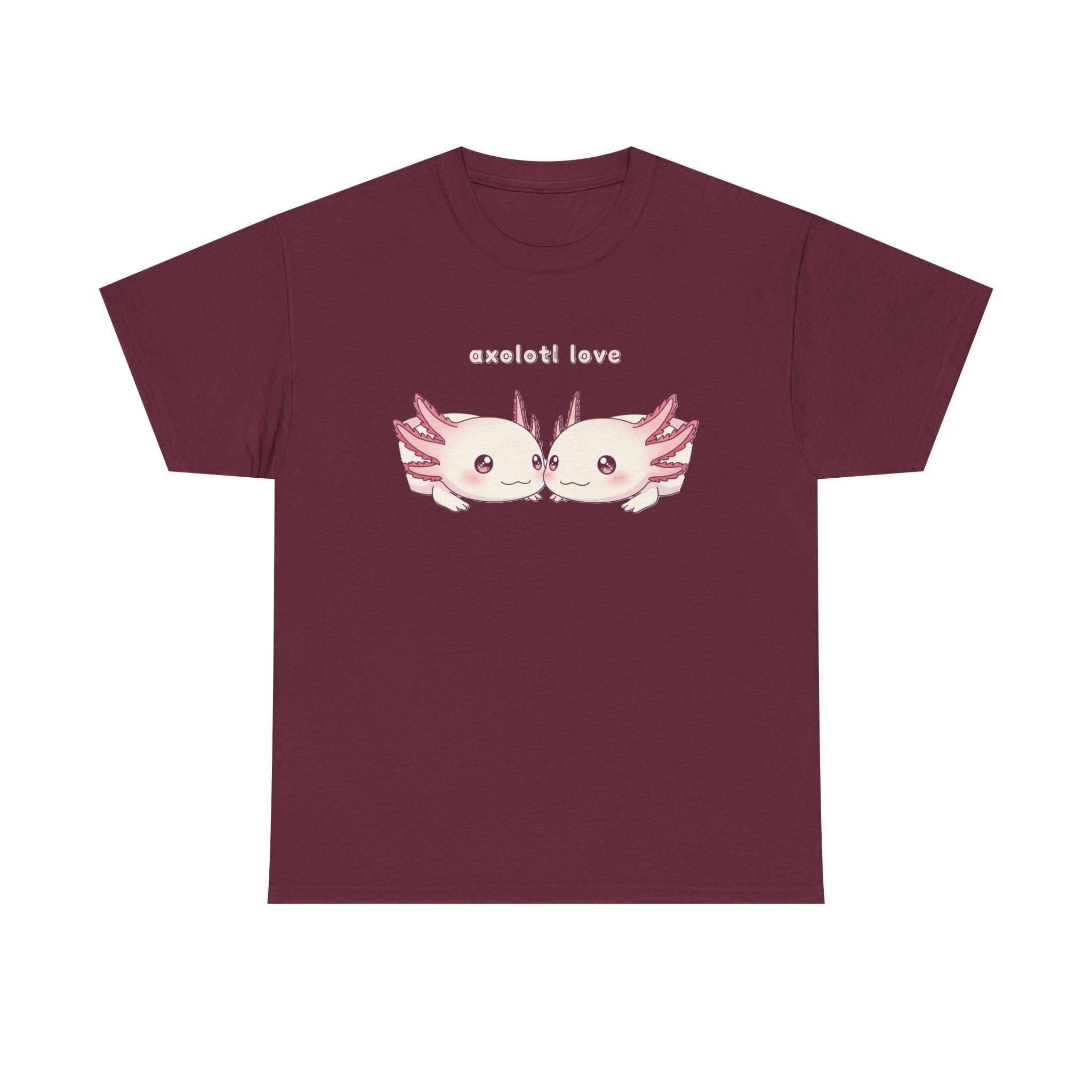 Axolotl Love T-Shirt — Cute Kissing Axolotls Graphic Tee - Adult