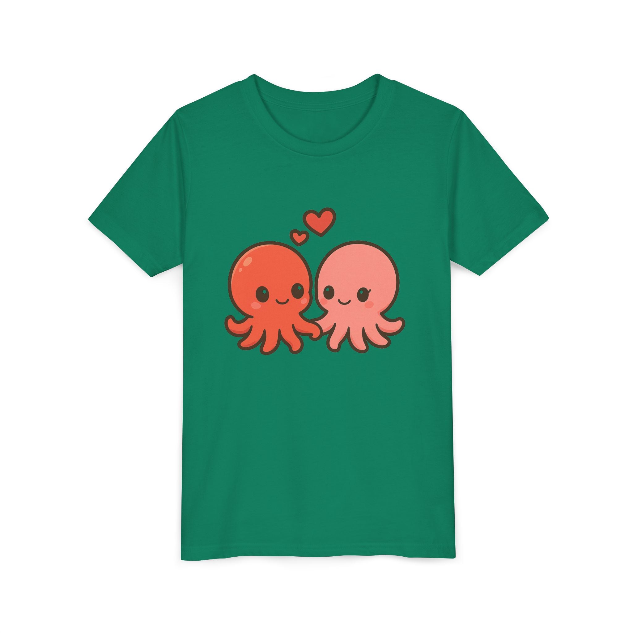 Cute Octopus Kids Tee – Kawaii Loving Octopus Graphic Youth T-Shirt