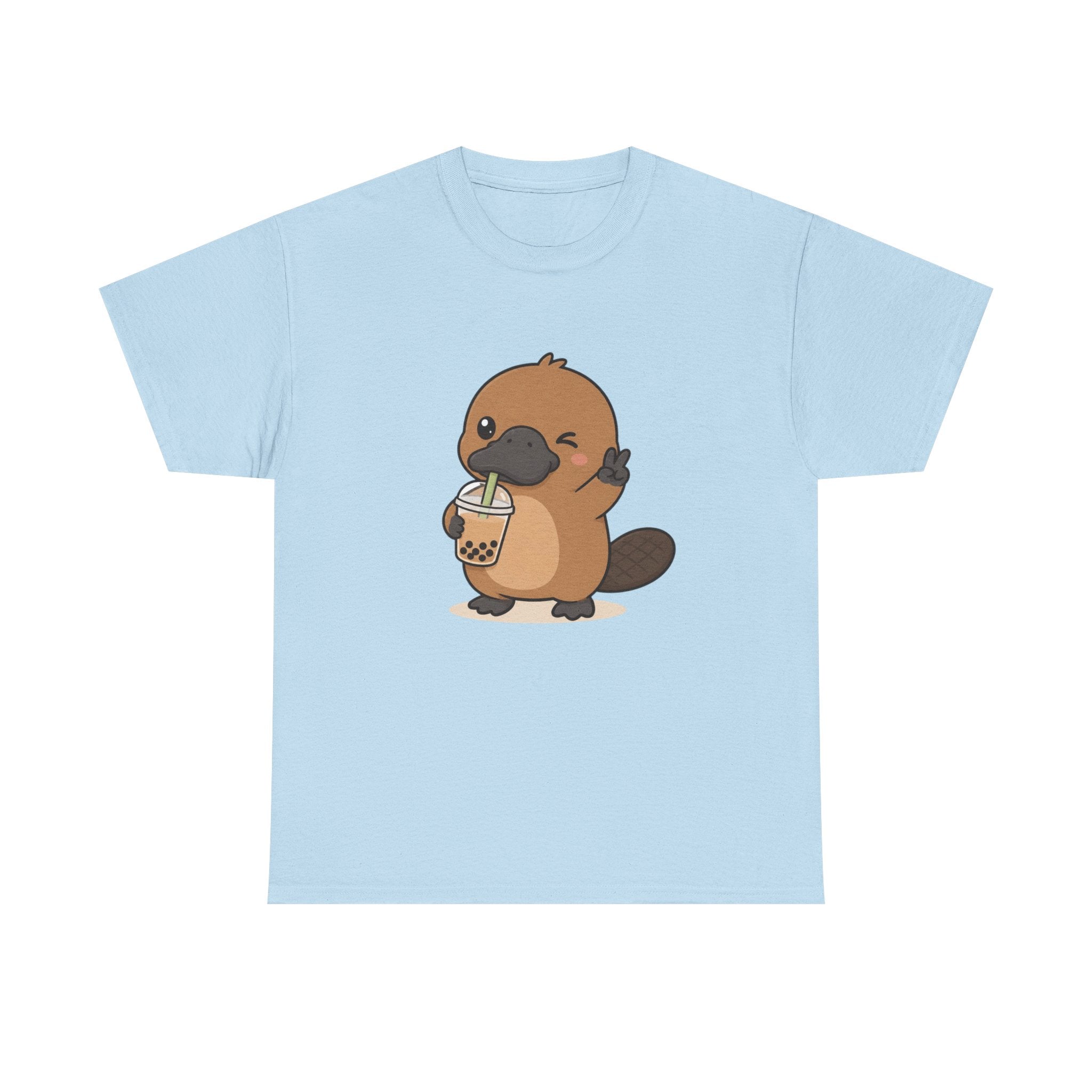 Cute Platypus Bubble Tea T‑Shirt - Adult