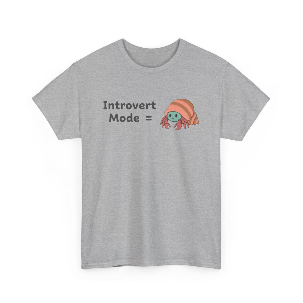 Introvert Mode T-Shirt — Cute Hermit Crab Graphic Tee - Adult
