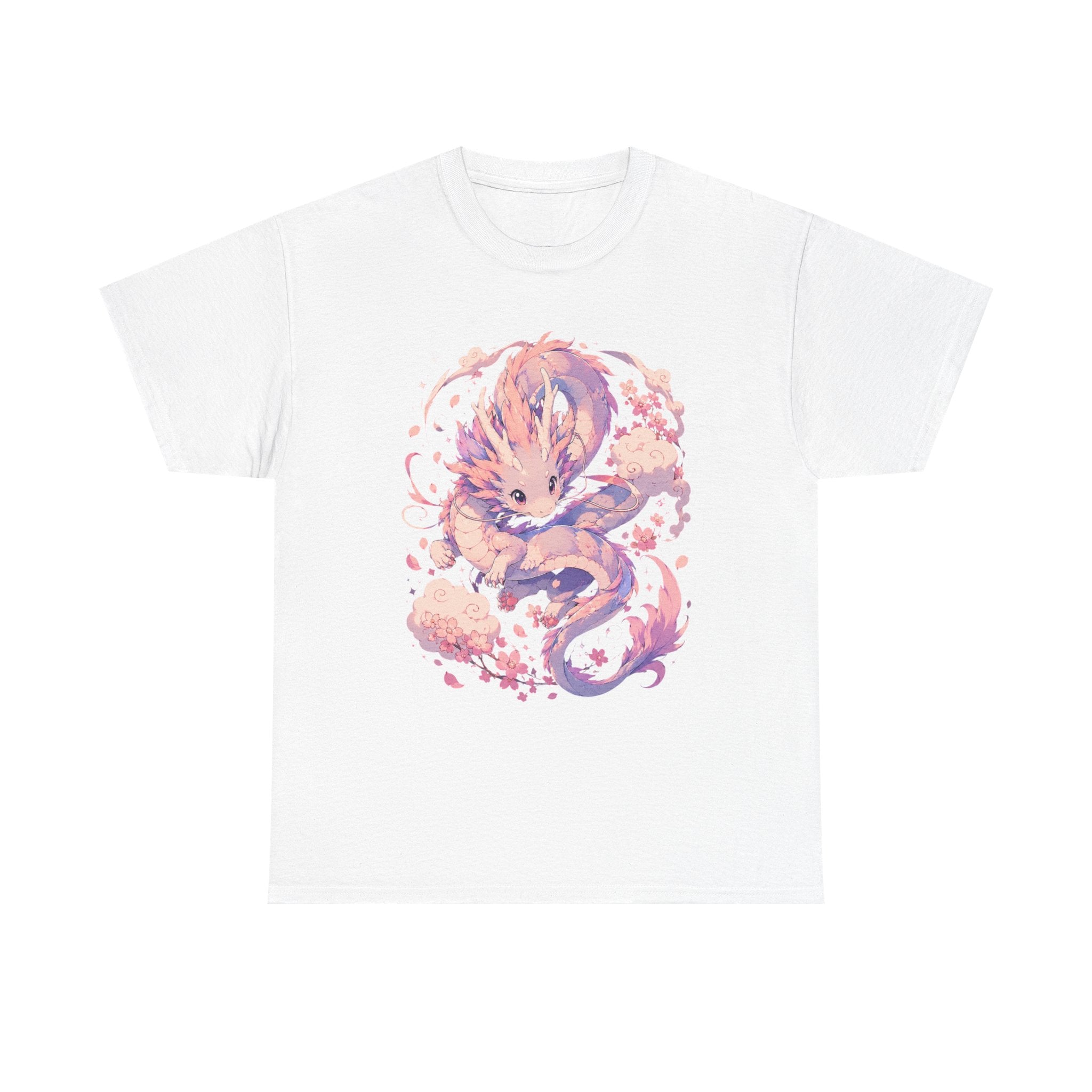 Dragon Fox Tee — Pastel Mythical Creature Graphic Shirt - Adult