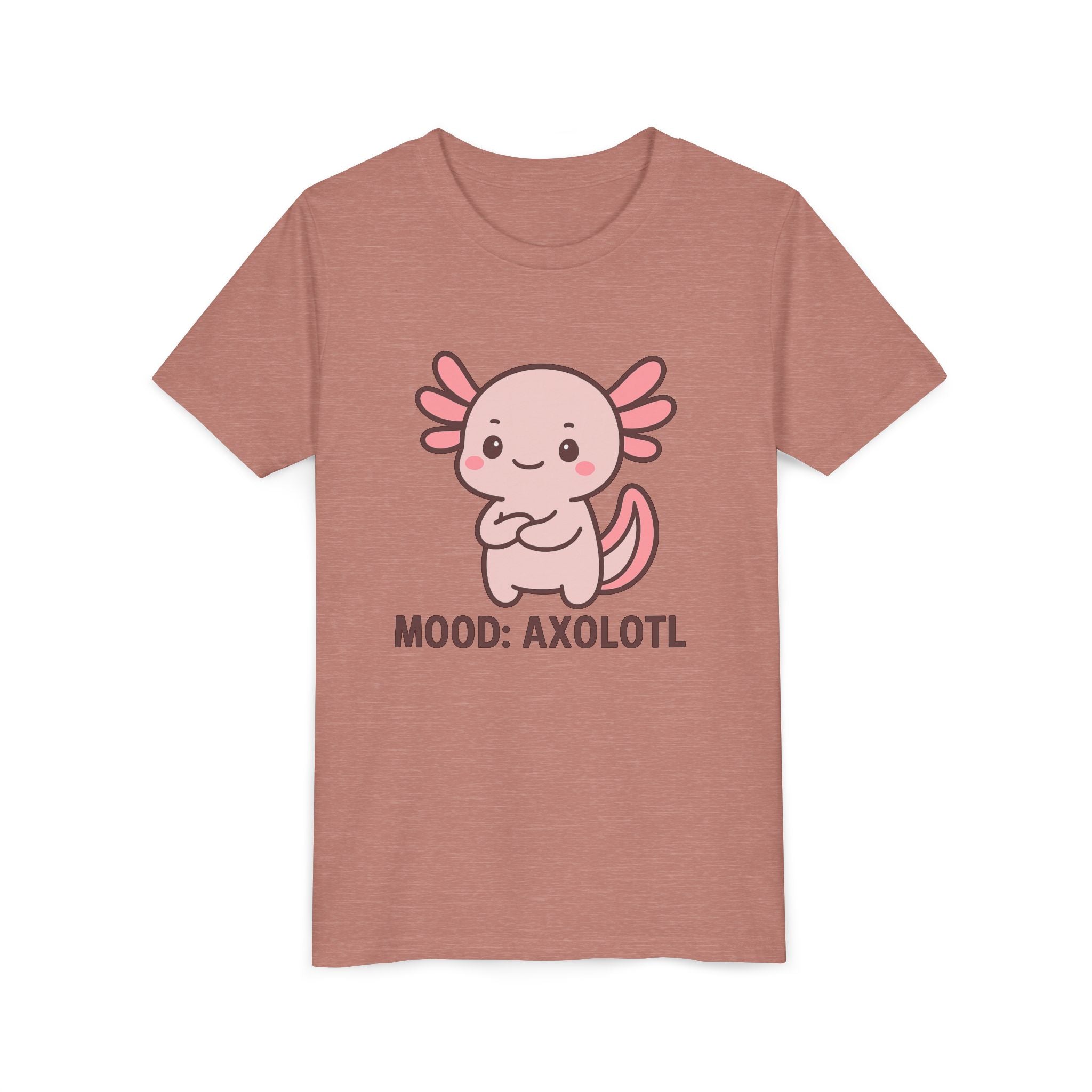 Youth Tee - "Mood: Axolotl" Cute Pink Axolotl Kids T-Shirt