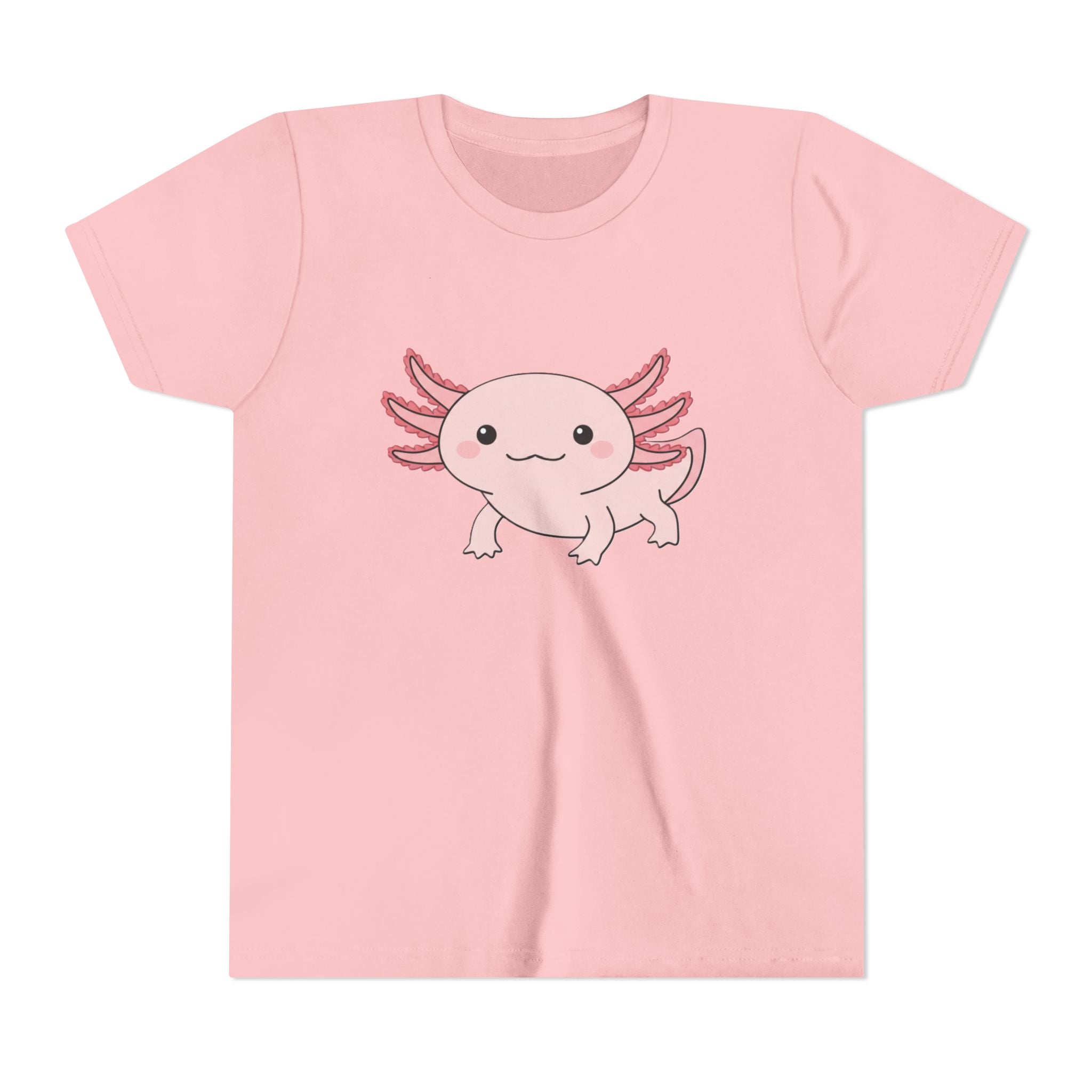 Axolotl Kids Tee – Cute Pink Axolotl Youth Short Sleeve Shirt