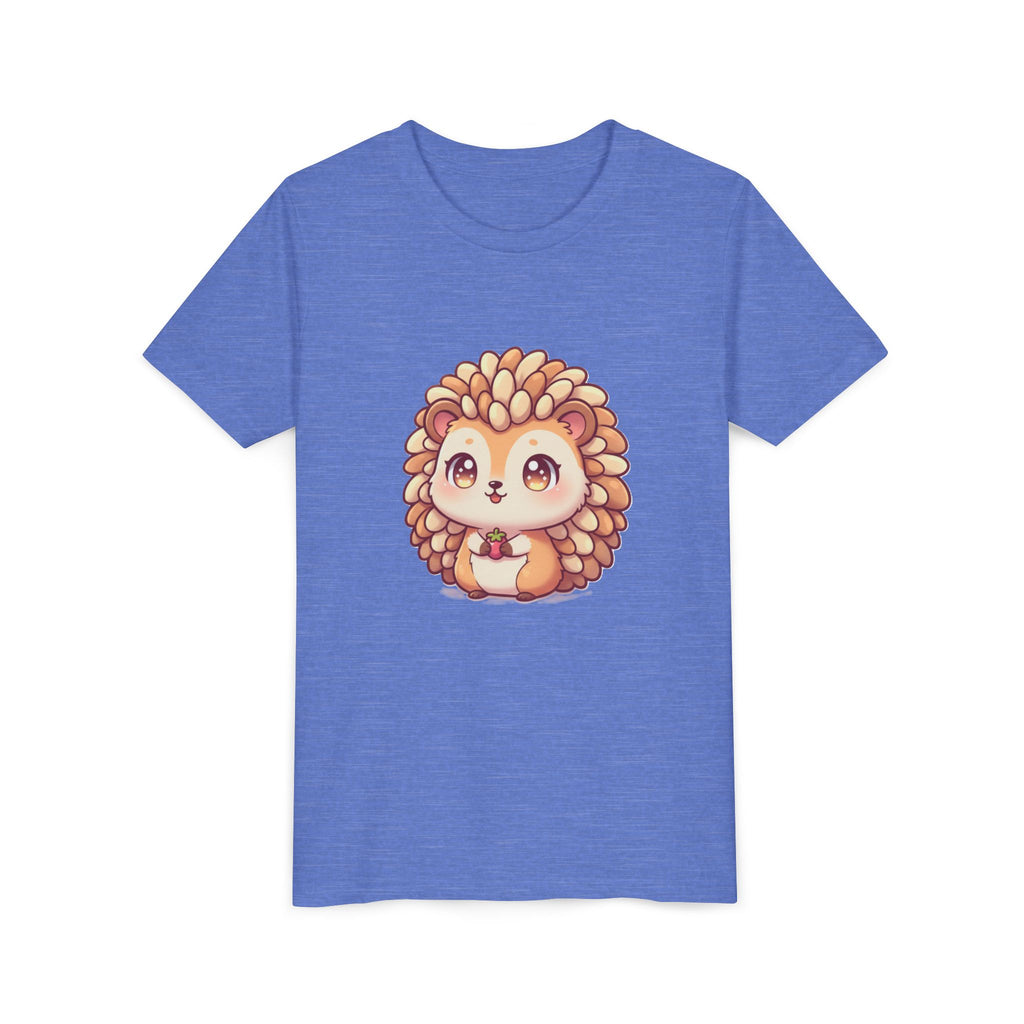 Cute Hedgehog Youth Tee — Adorable Cartoon Woodland Animal Kids Shirt