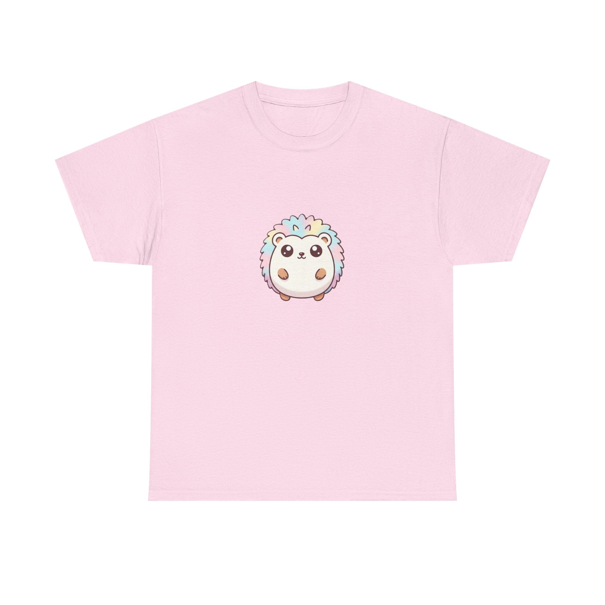 Cute Rainbow Hedgehog T-Shirt — Kawaii Animal Graphic Tee - Adult
