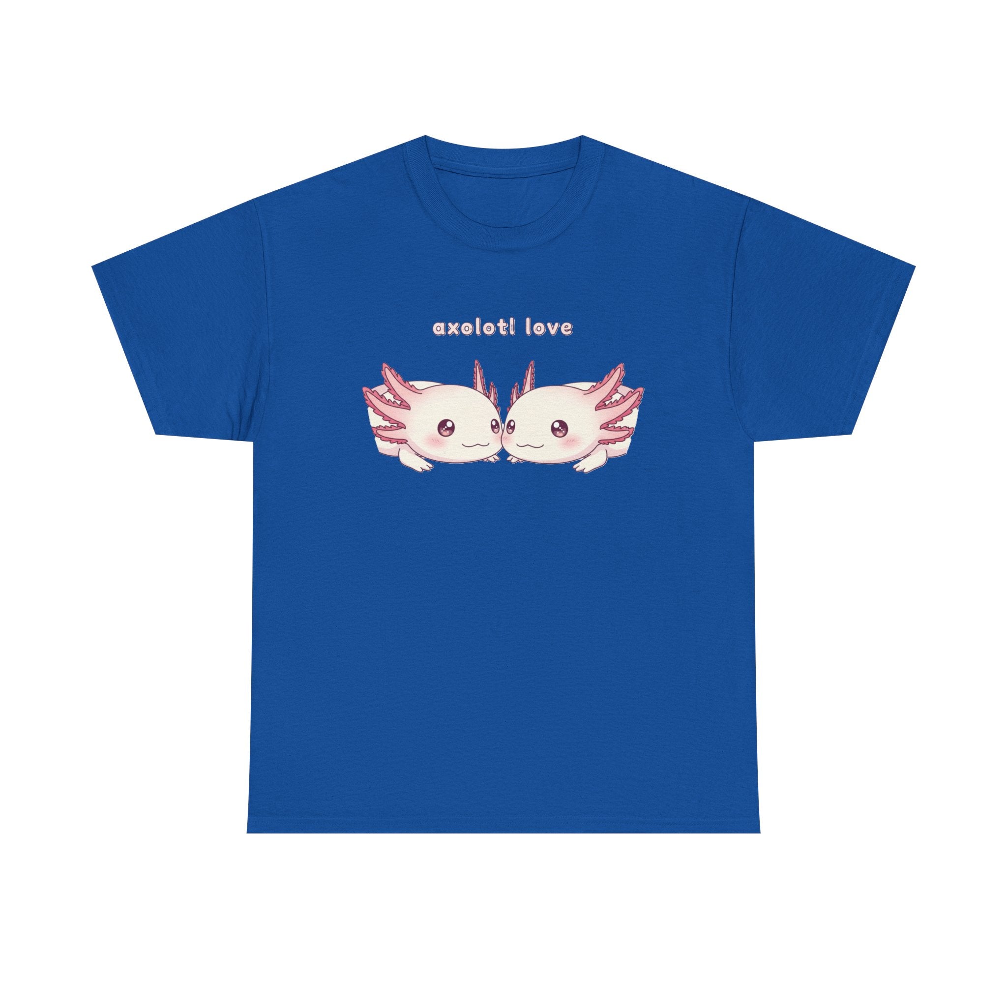 Axolotl Love T-Shirt — Cute Kissing Axolotls Graphic Tee - Adult
