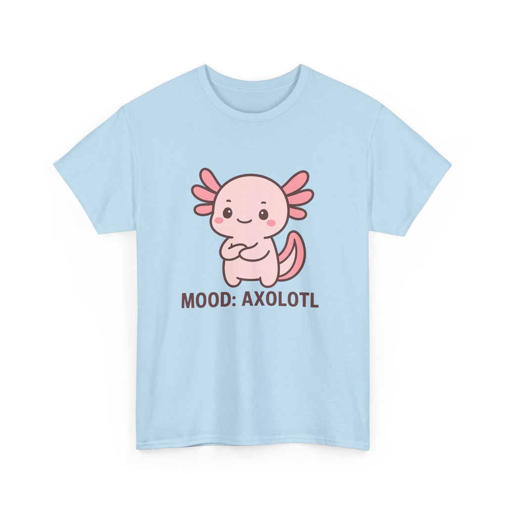 Axolotl Mood Tee — Cute Pink Axolotl Salamander Graphic T-Shirt - Adult