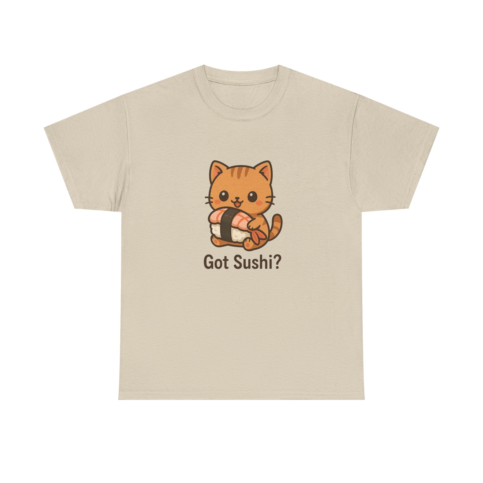 Cat Sushi T-Shirt — Cute "Got Sushi?" Kitty Graphic Tee - Adult