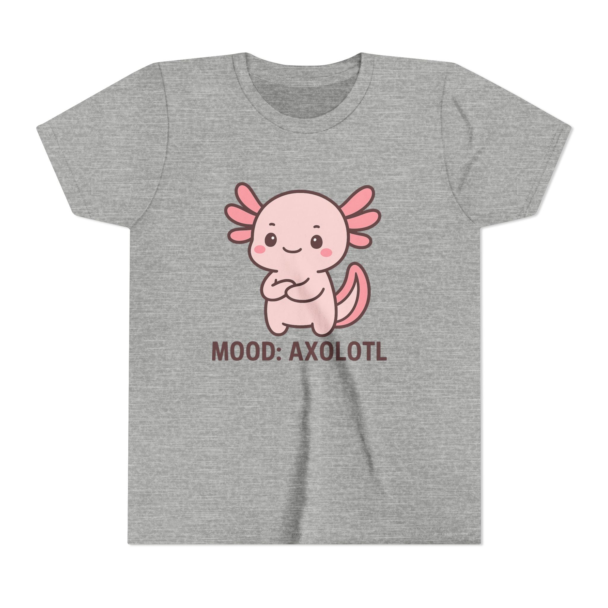 Youth Tee - "Mood: Axolotl" Cute Pink Axolotl Kids T-Shirt