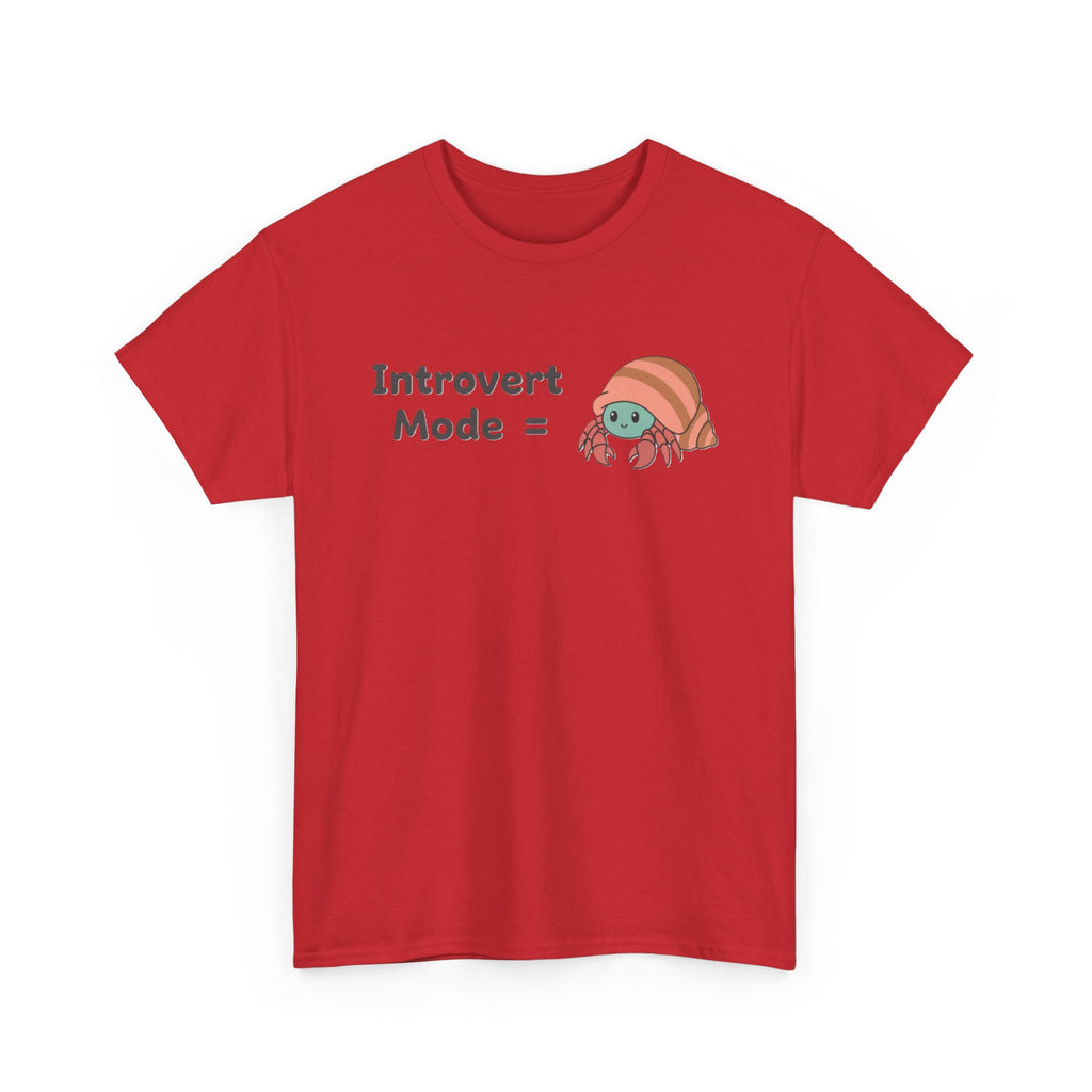 Introvert Mode T-Shirt — Cute Hermit Crab Graphic Tee - Adult
