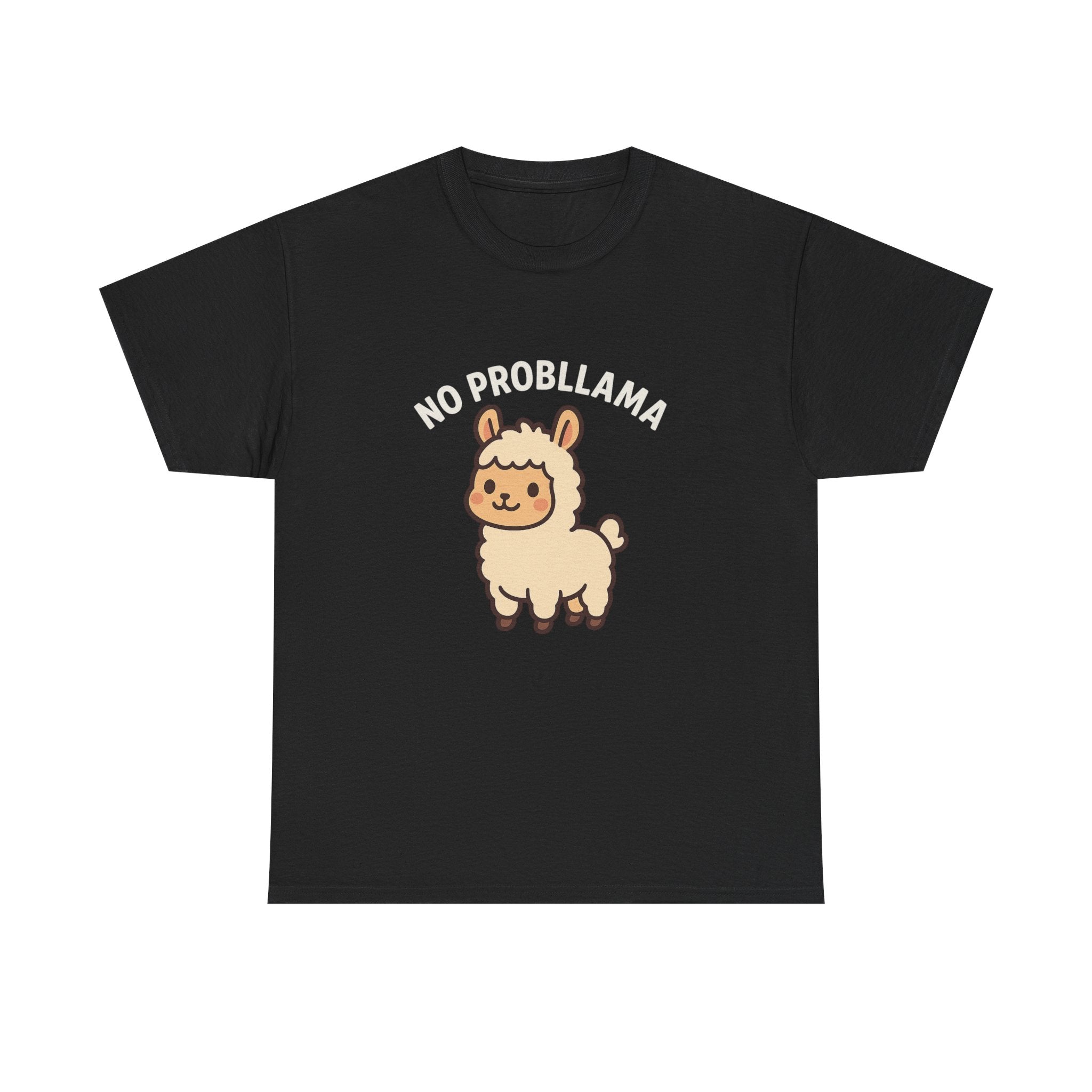 T‑Shirt — Cute “No Probllama” Llama Graphic Tee - Adult