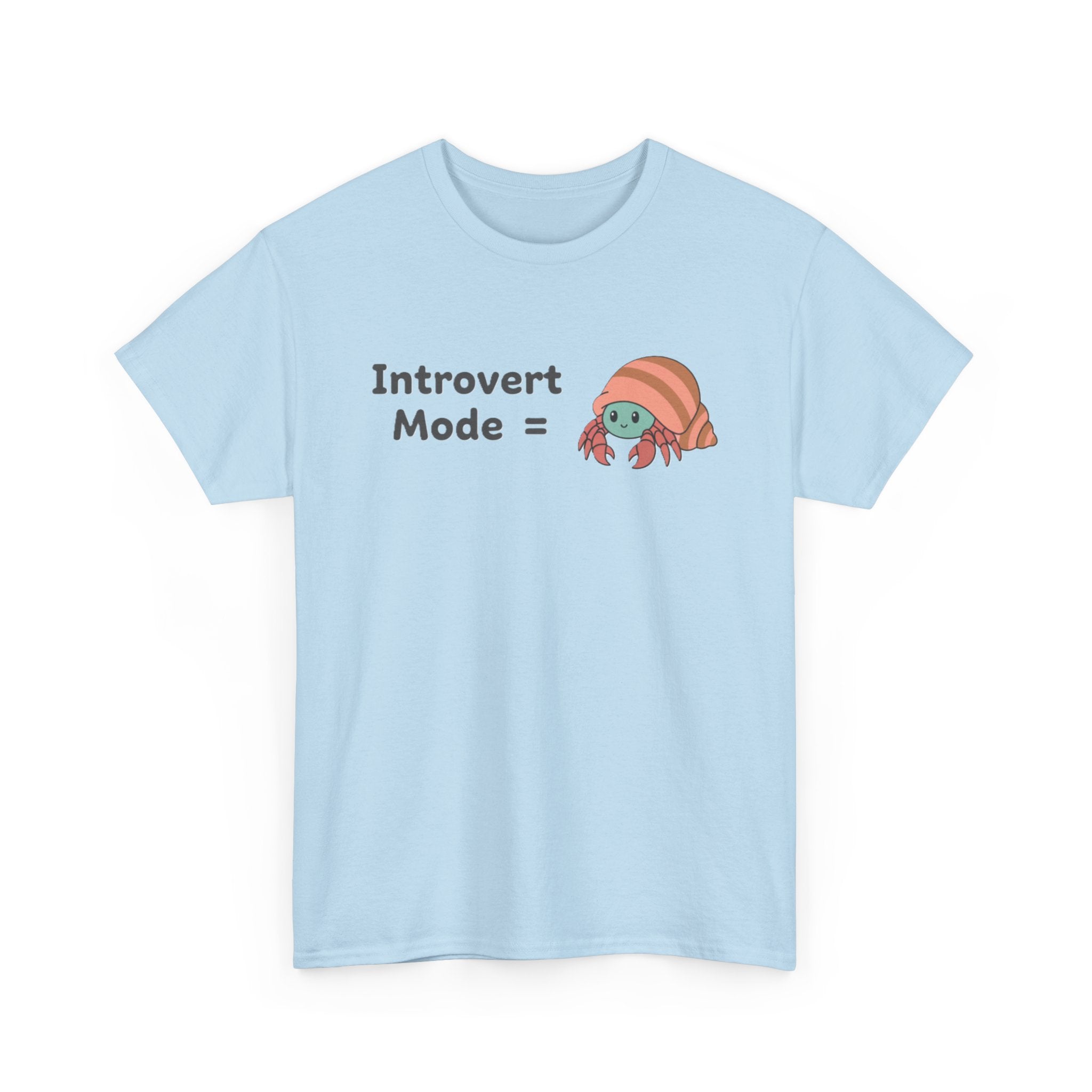 Introvert Mode T-Shirt — Cute Hermit Crab Graphic Tee - Adult