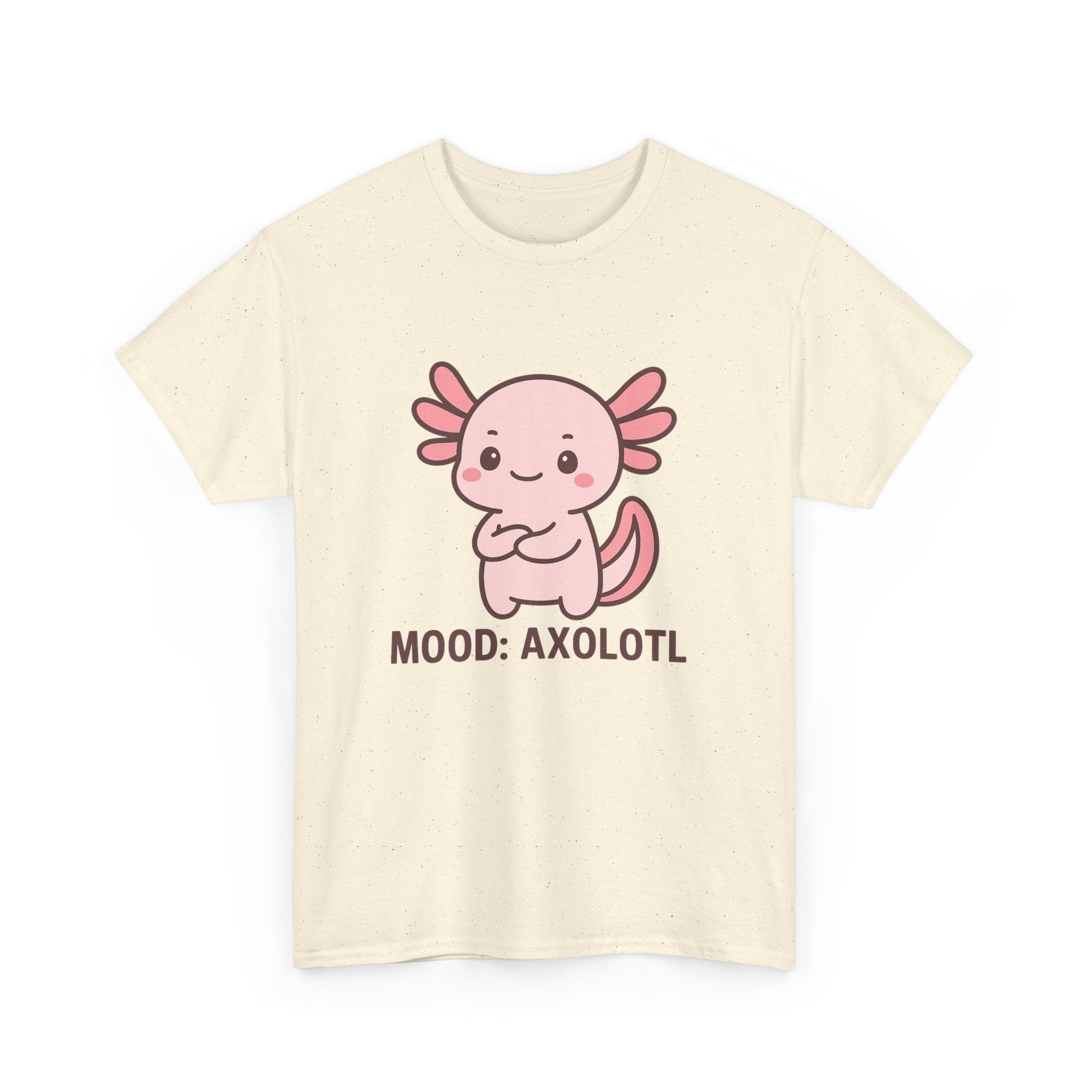 Axolotl Mood Tee — Cute Pink Axolotl Salamander Graphic T-Shirt - Adult