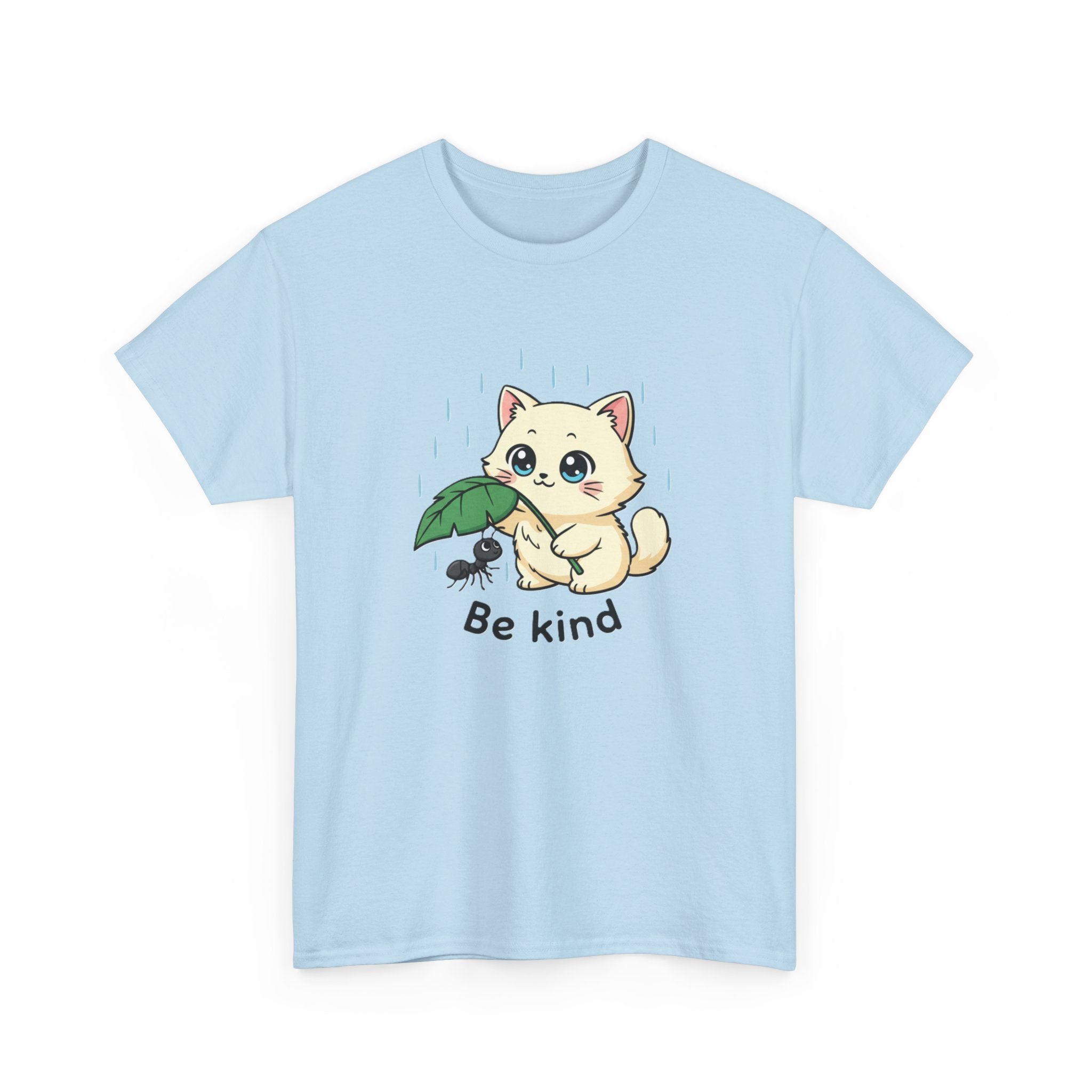 Be Kind Kitten T-Shirt — Cute Cat and Ant Illustration Tee - Adult
