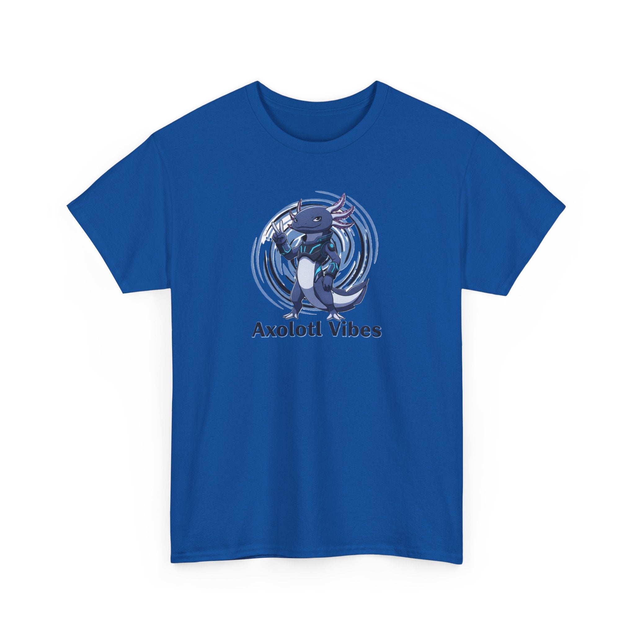 Axolotl Vibes T-Shirt — Cool Blue Axolotl Graphic Tee - Adult