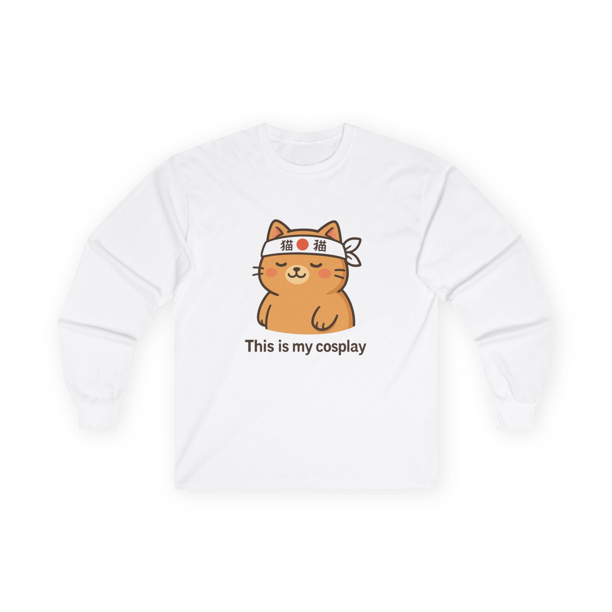 Cute Cat 'This Is My Cosplay' Long Sleeve Tee - Adult