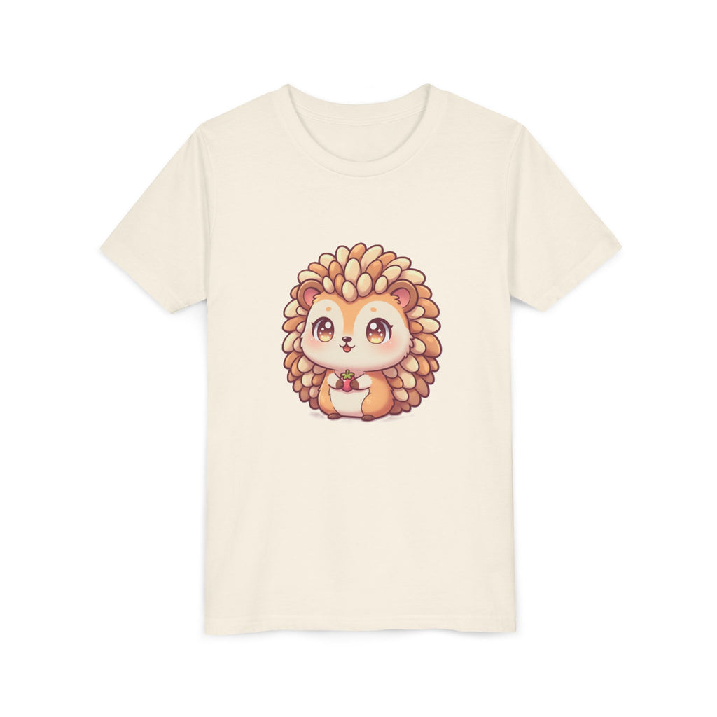 Cute Hedgehog Youth Tee — Adorable Cartoon Woodland Animal Kids Shirt