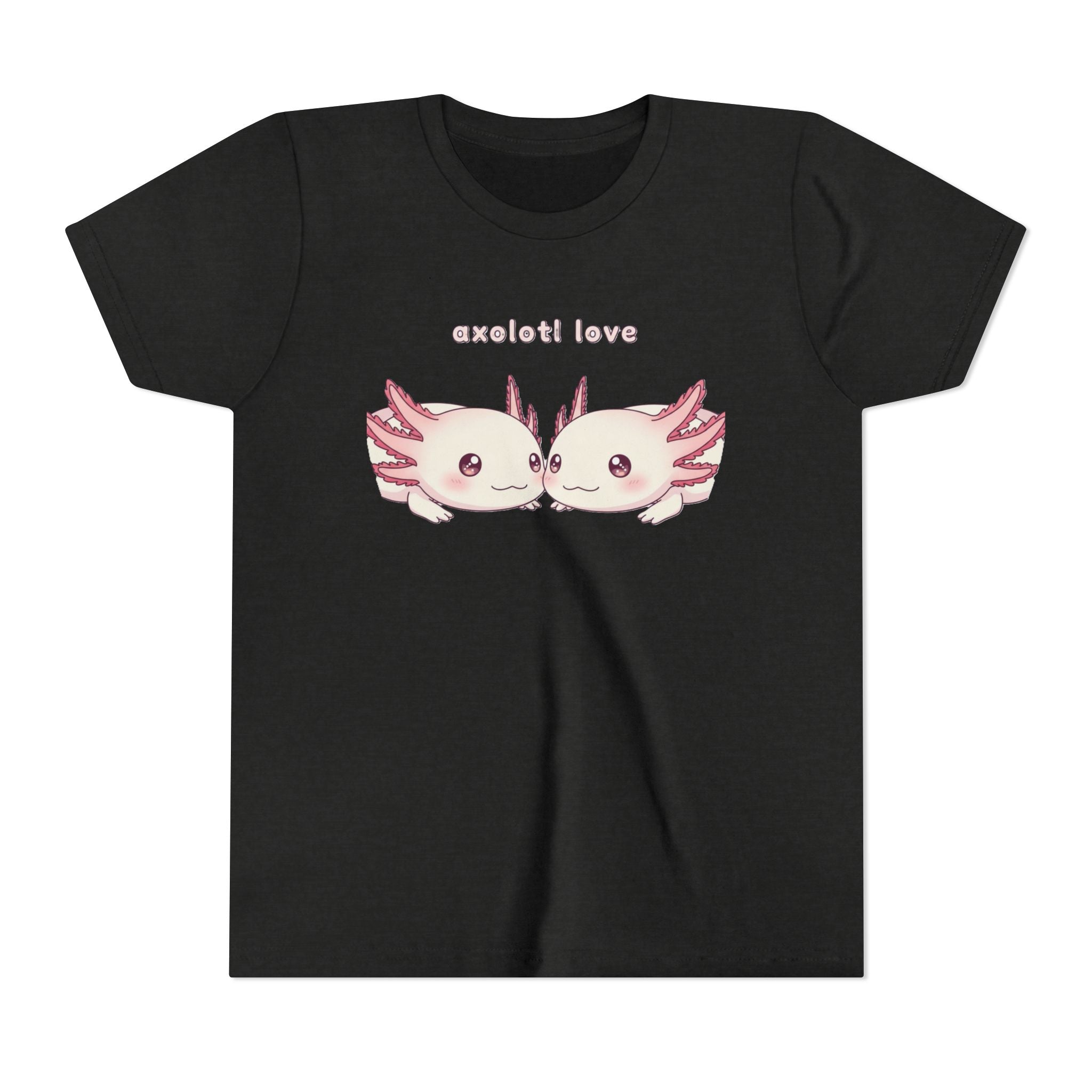 Youth Tee — 'Axolotl Love' Cute Kissing Axolotl Salamander Kids Shirt - Kids
