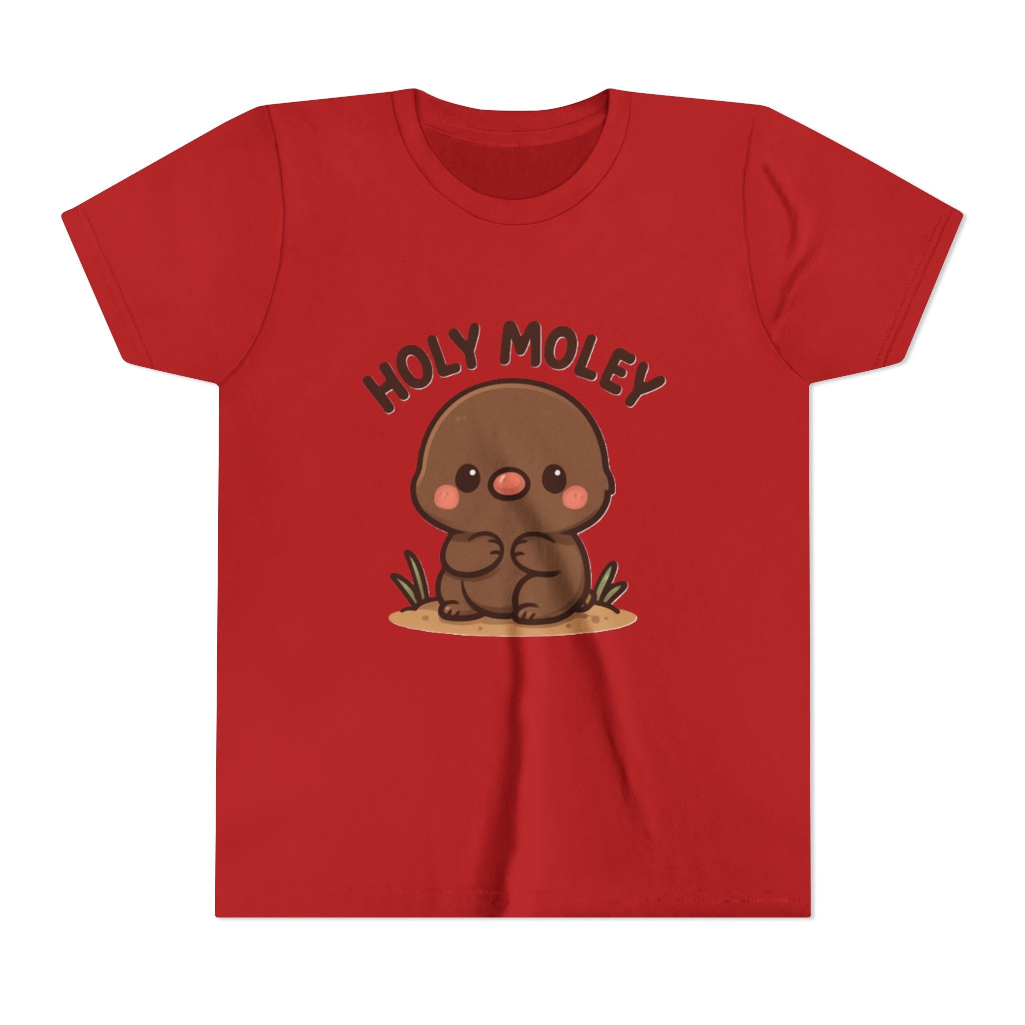 Holy Moley Kids Tee — Cute Cartoon Mole Youth Short Sleeve Shirt
