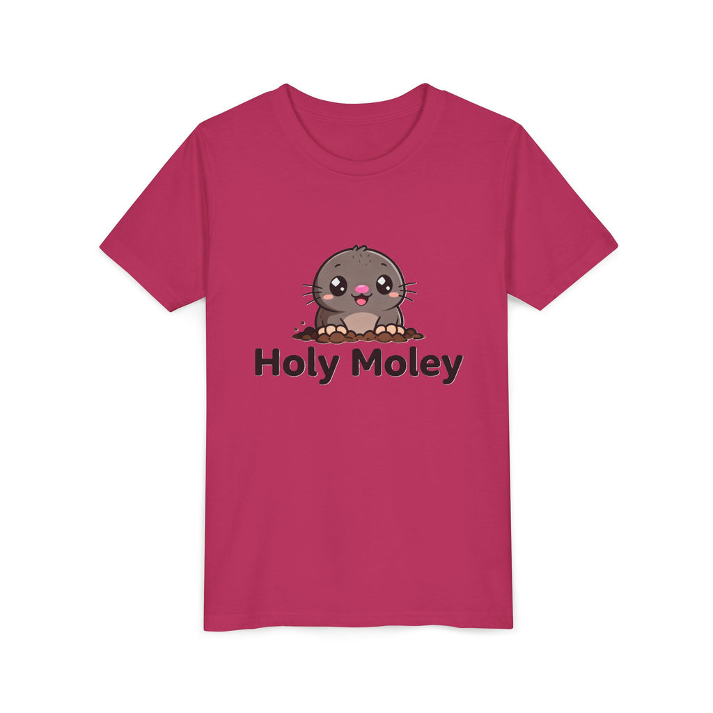 Youth Tee — Cute 'Holy Moley' Mole Kids T‑Shirt (Playful Animal Pun)