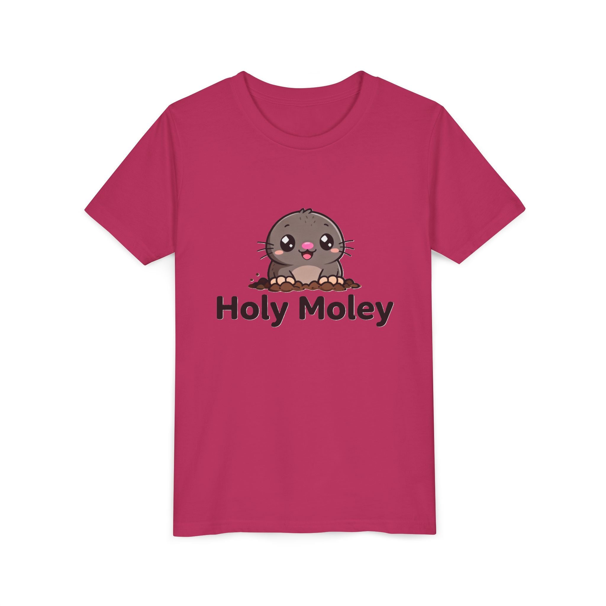 Youth Tee — Cute 'Holy Moley' Mole Kids T‑Shirt (Playful Animal Pun)
