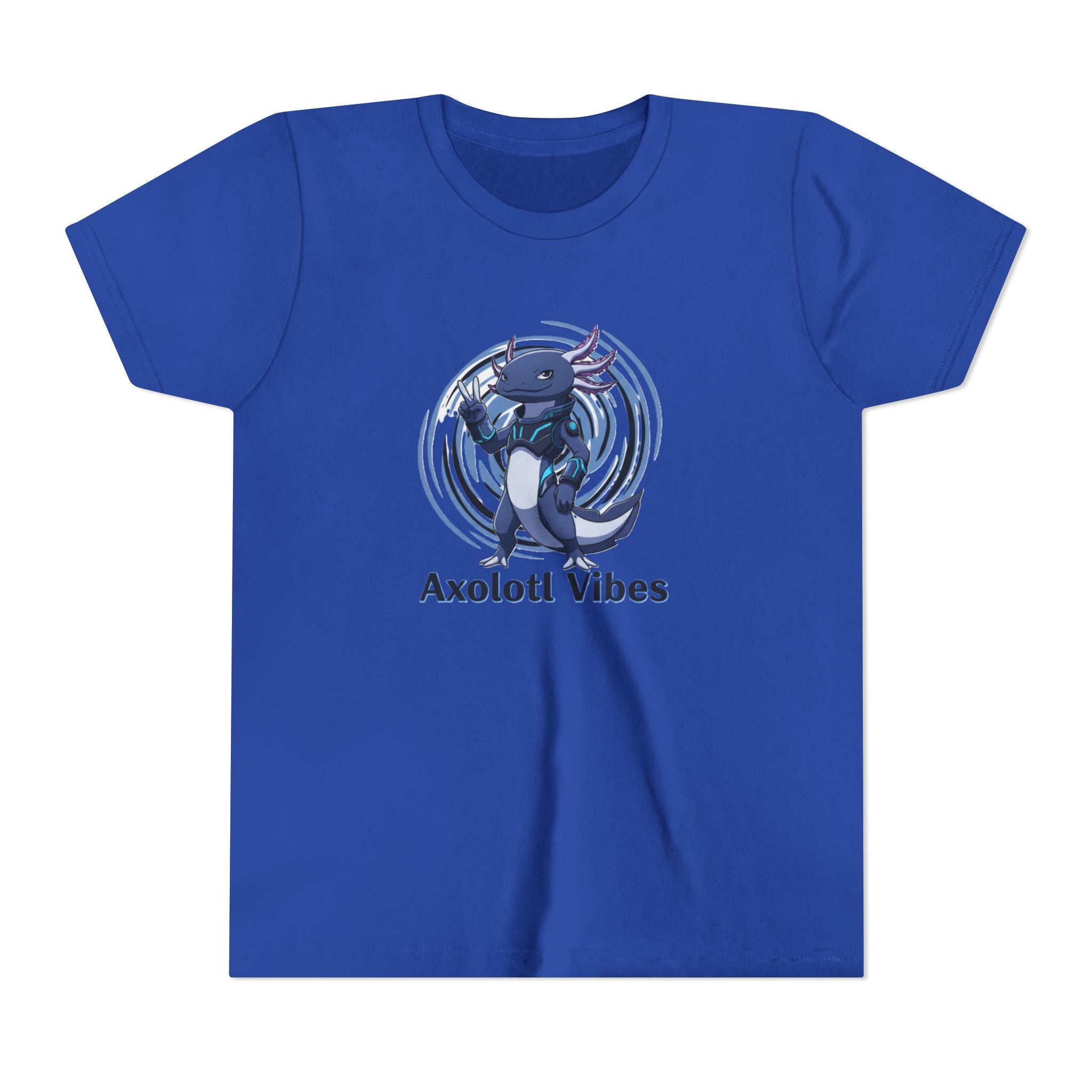 Youth Tee - 'Axolotl Vibes' Cute Axolotl Salamander Graphic Shirt - Kids