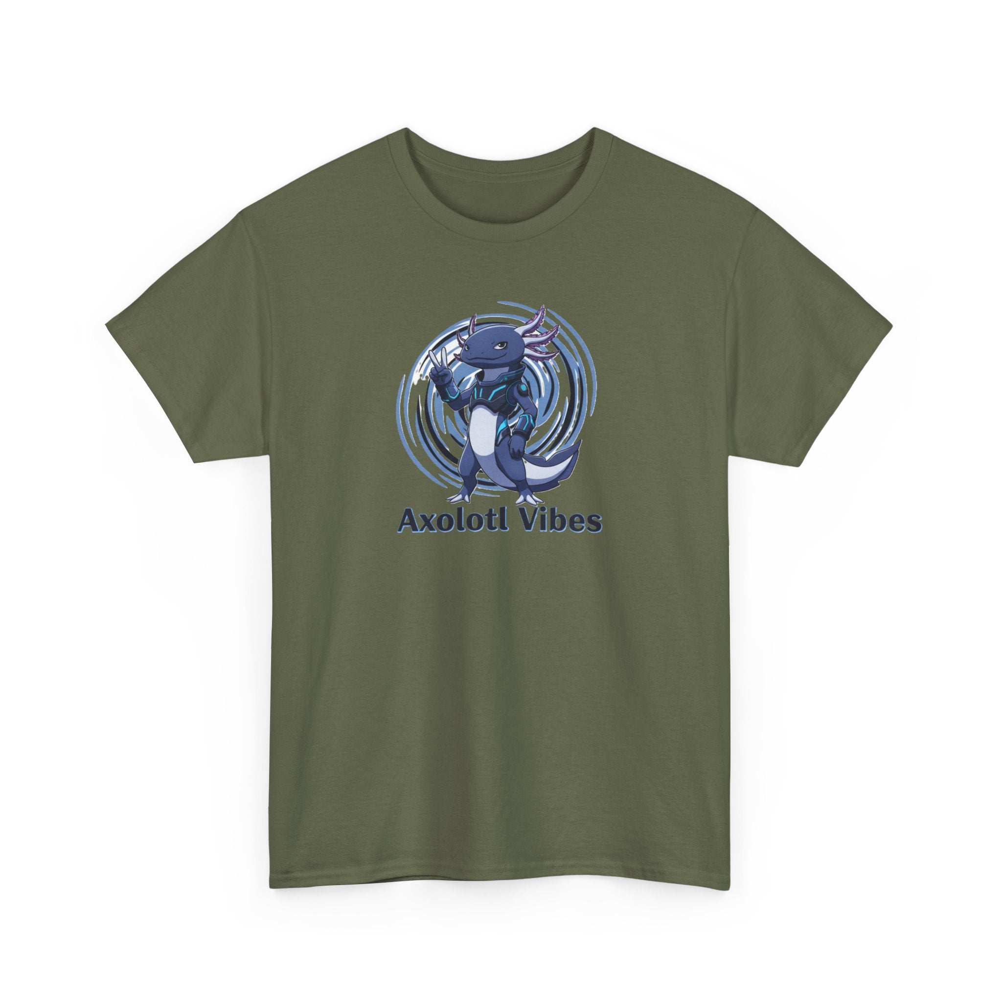 Axolotl Vibes T-Shirt — Cool Blue Axolotl Graphic Tee - Adult