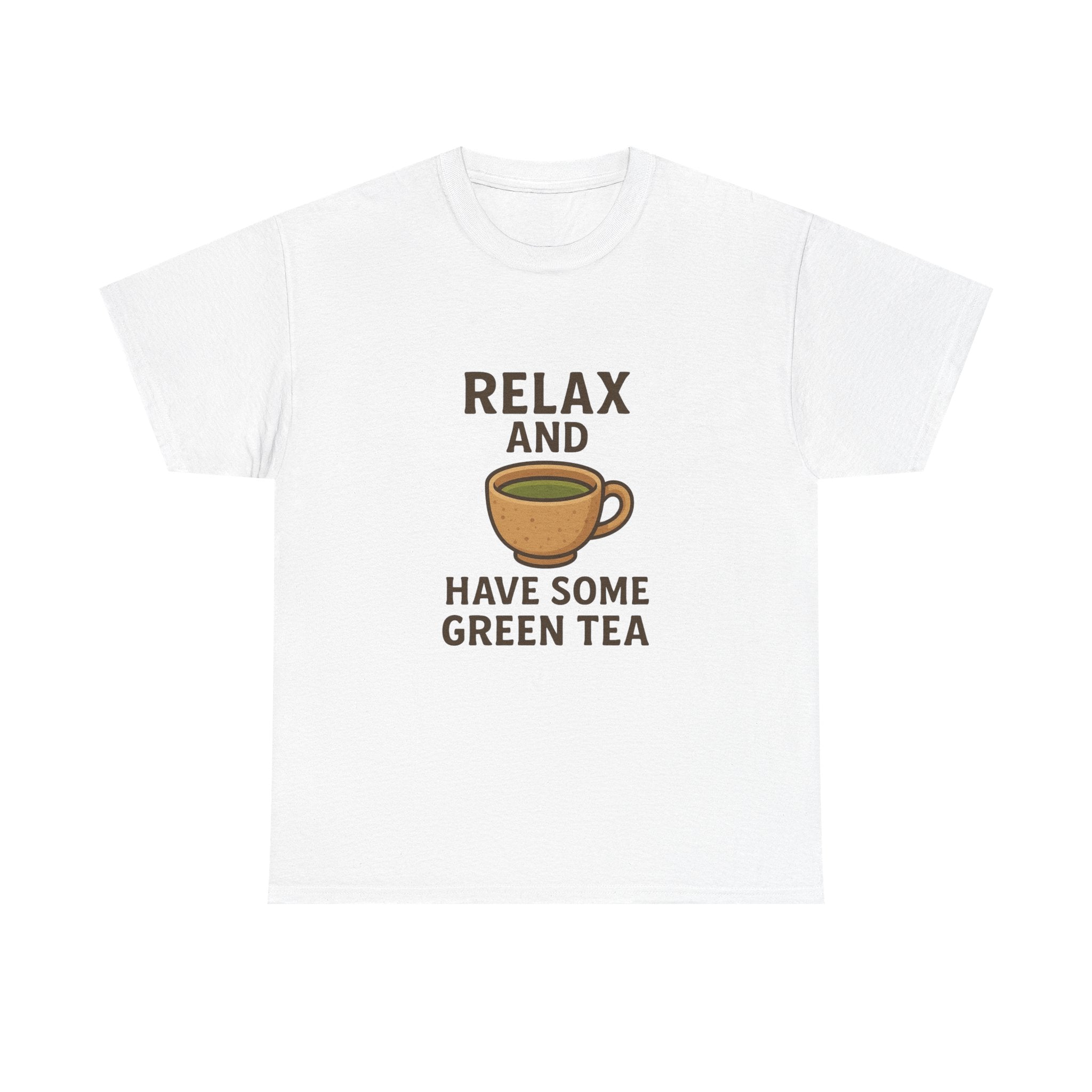 Relax and Have Some Green Tea Tee — Cute Tea Mug Graphic T-Shirt - Adult