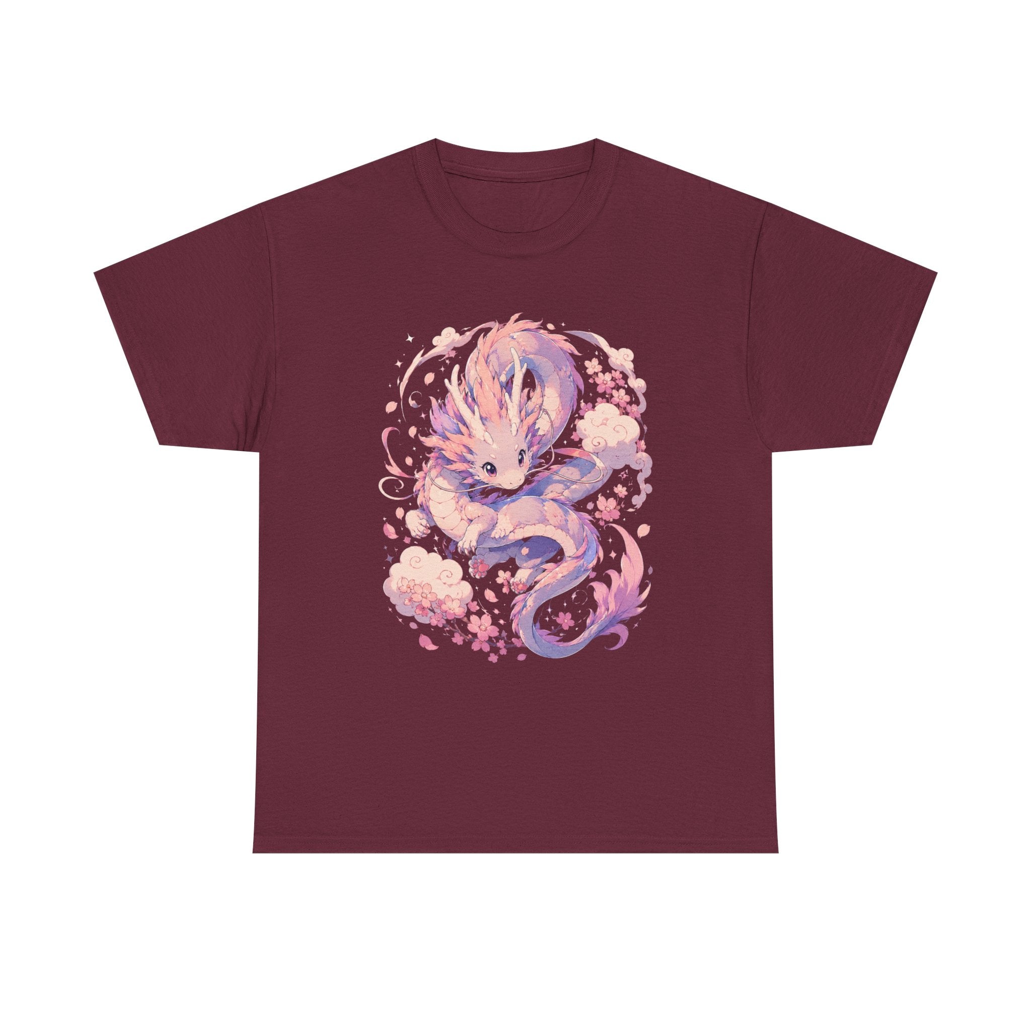Dragon Fox Tee — Pastel Mythical Creature Graphic Shirt - Adult