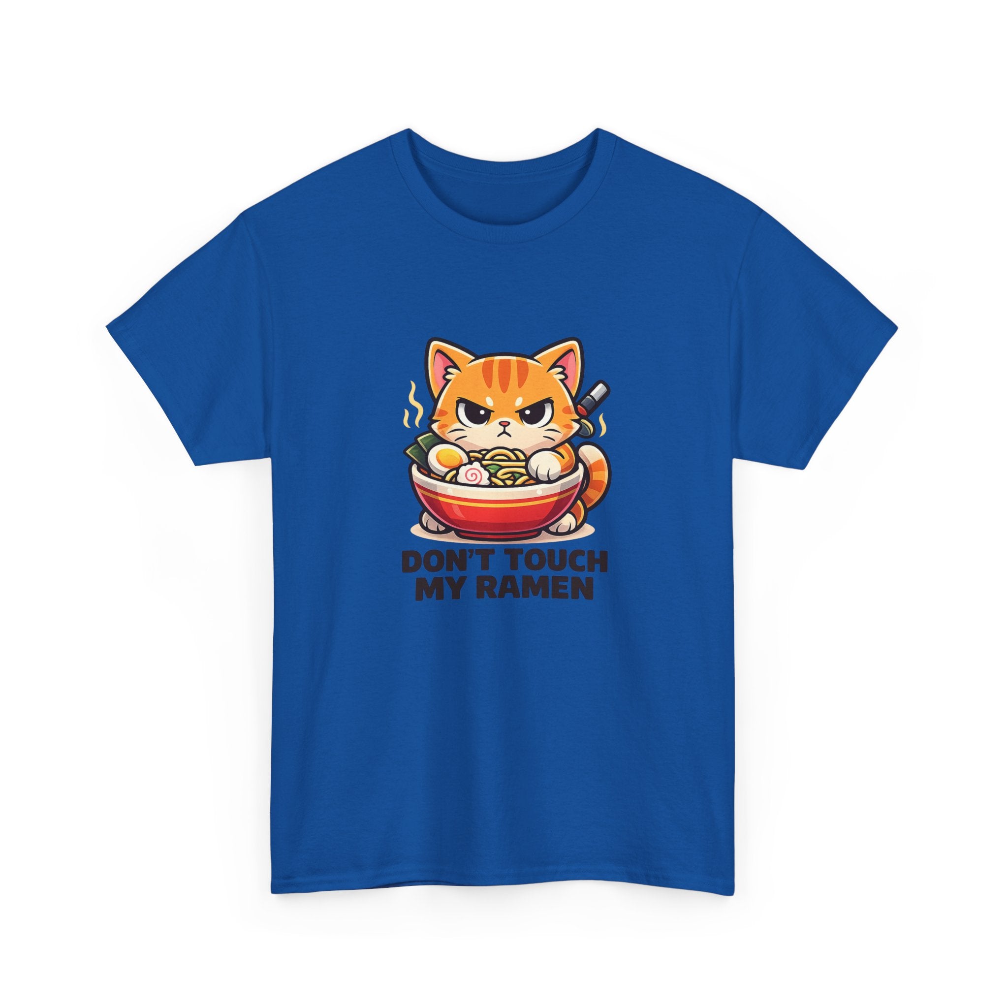 Don't Touch My Ramen T-Shirt — Cute Cat in Ramen Bowl Graphic Tee - Adult
