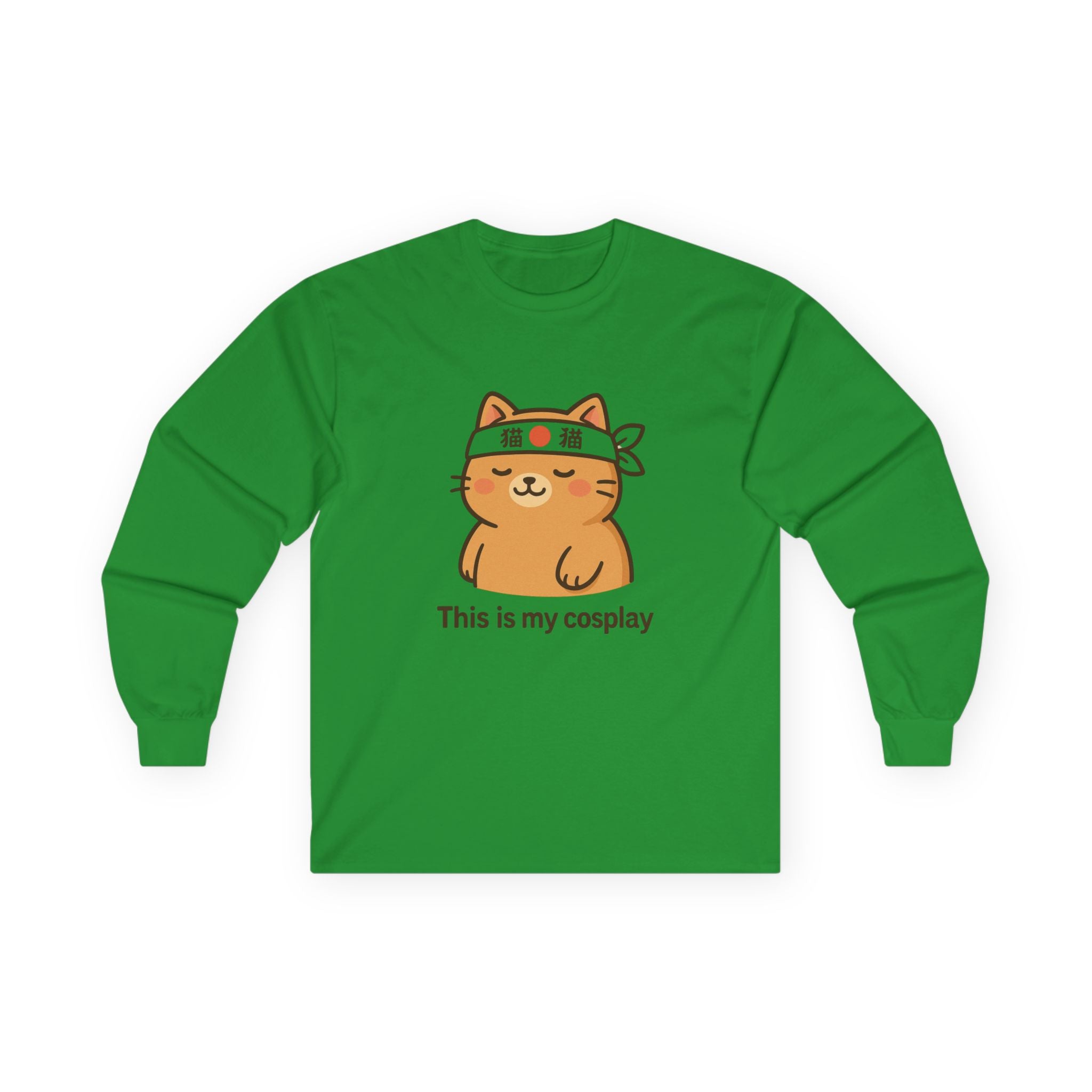 Cute Cat 'This Is My Cosplay' Long Sleeve Tee - Adult