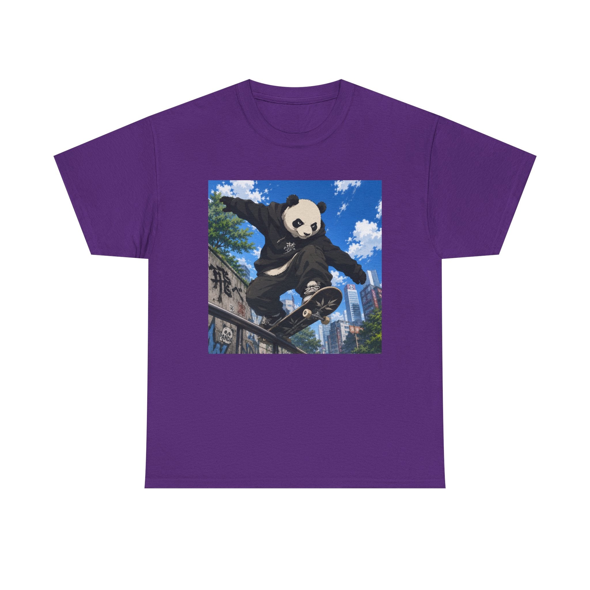 Panda Skateboarder T-Shirt — Urban Skate Panda Graphic Tee - Adult