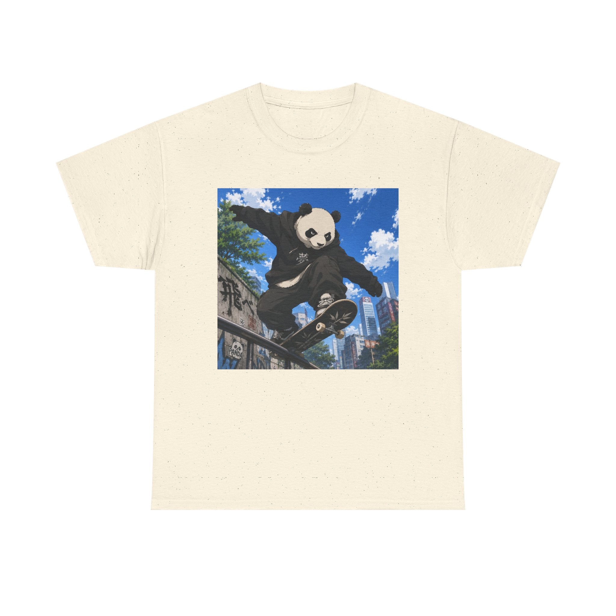 Panda Skateboarder T-Shirt — Urban Skate Panda Graphic Tee - Adult