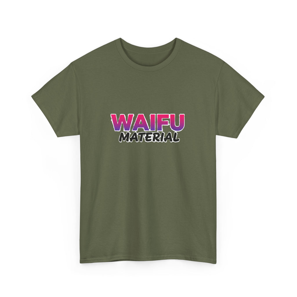 Waifu Material T-Shirt — Cute Anime Text Tee for Otaku Fans - Adult
