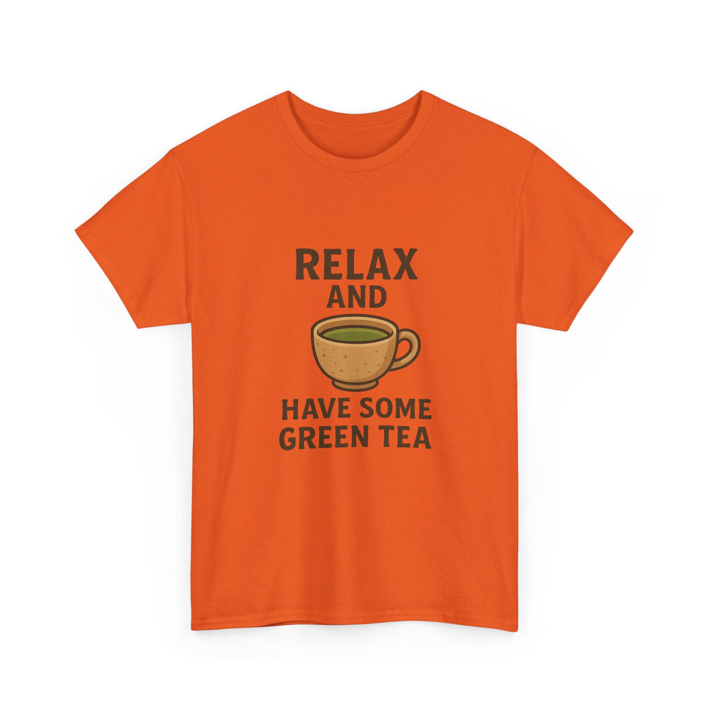 Relax and Have Some Green Tea Tee — Cute Tea Mug Graphic T-Shirt - Adult