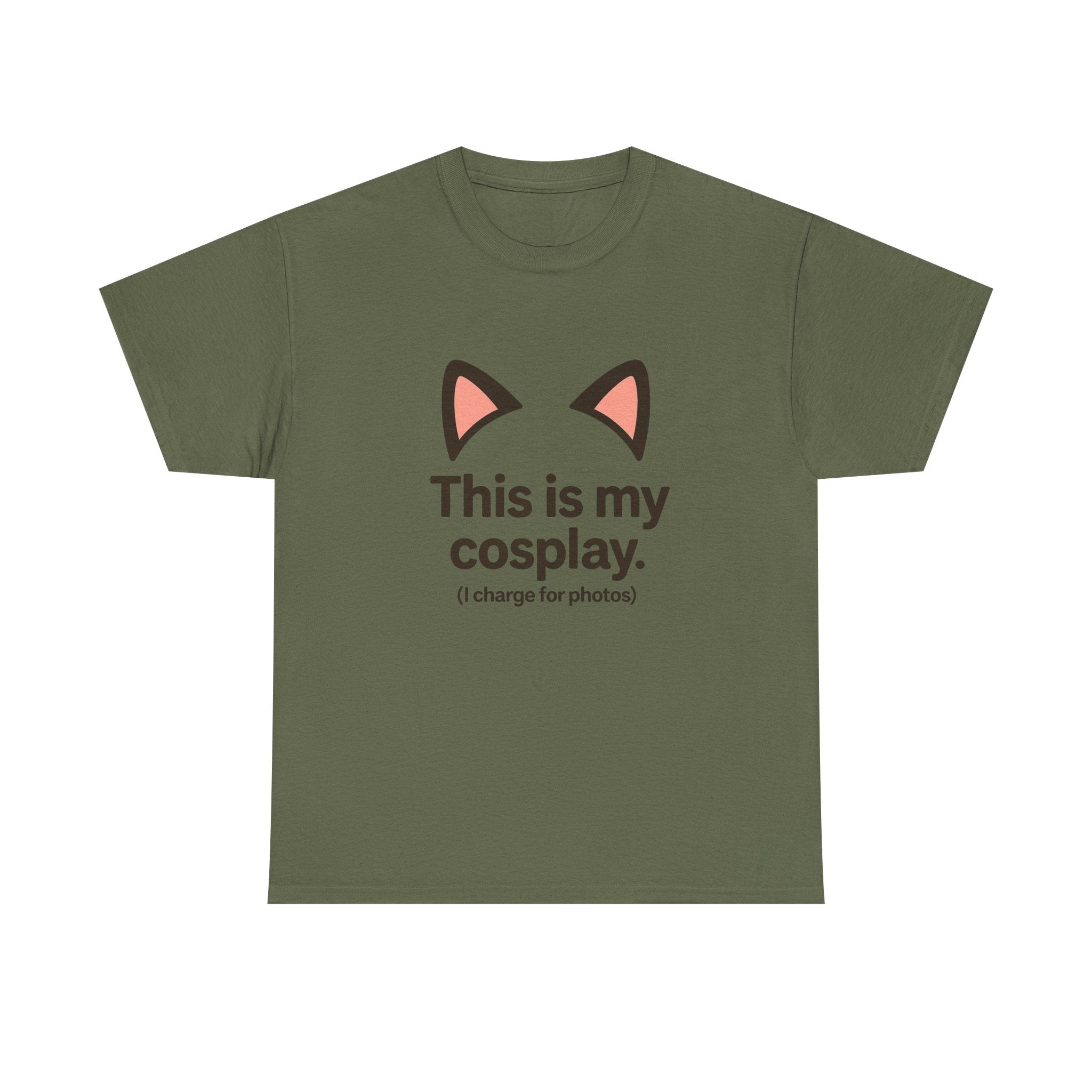 This Is My Cosplay T-Shirt — Cute Cat Ears Graphic Tee (I charge for photos) - Adult