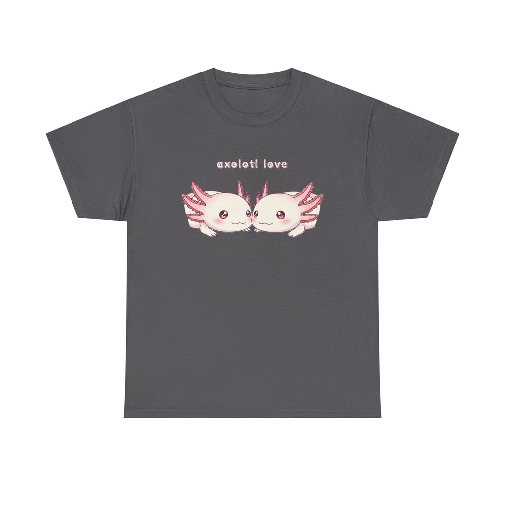 Axolotl Love T-Shirt — Cute Kissing Axolotls Graphic Tee - Adult