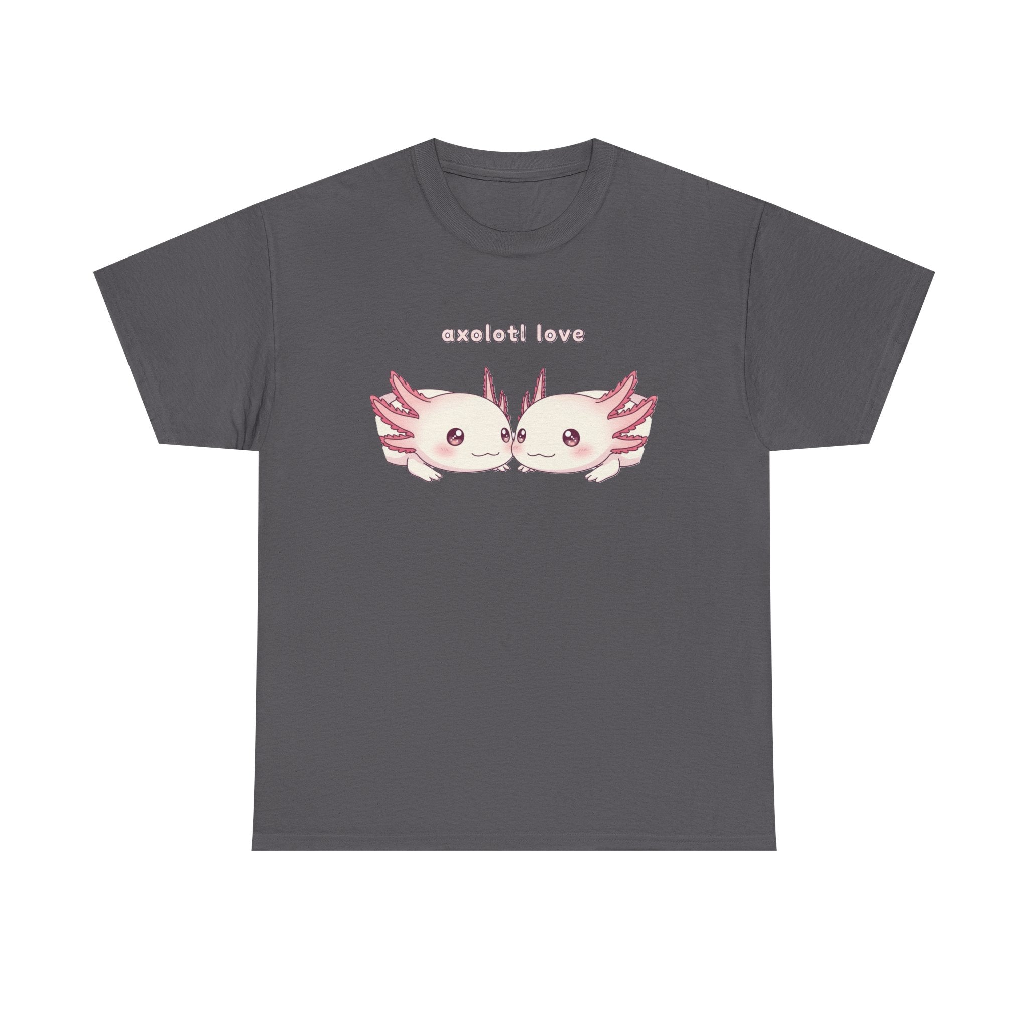 Axolotl Love T-Shirt — Cute Kissing Axolotls Graphic Tee - Adult