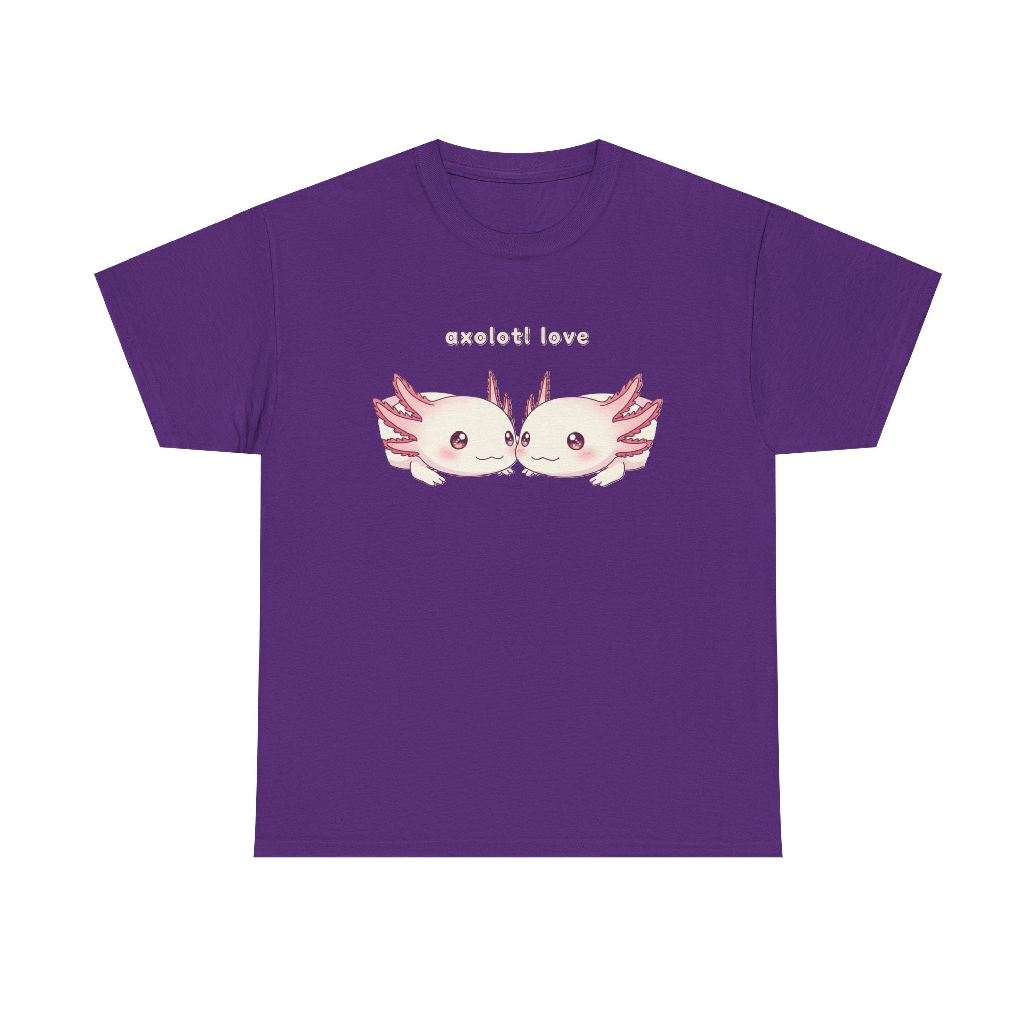 Axolotl Love T-Shirt — Cute Kissing Axolotls Graphic Tee - Adult
