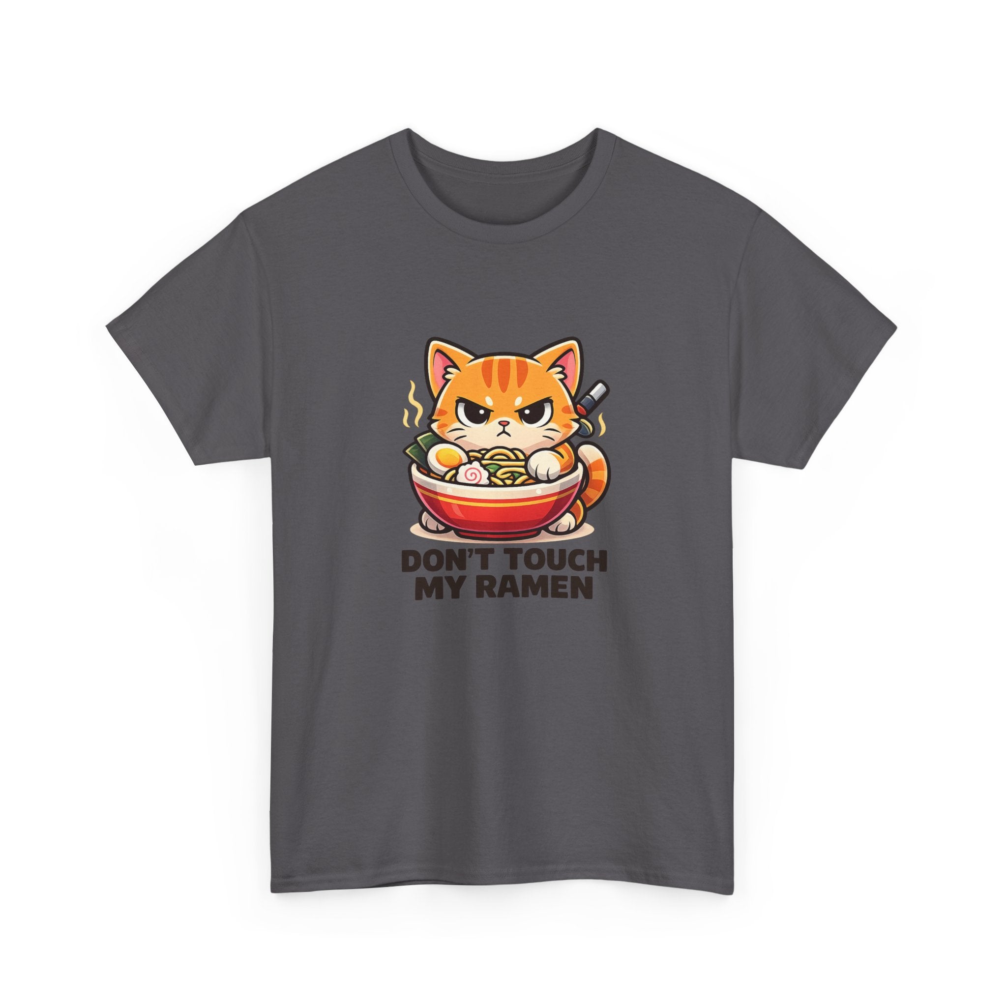 Don't Touch My Ramen T-Shirt — Cute Cat in Ramen Bowl Graphic Tee - Adult