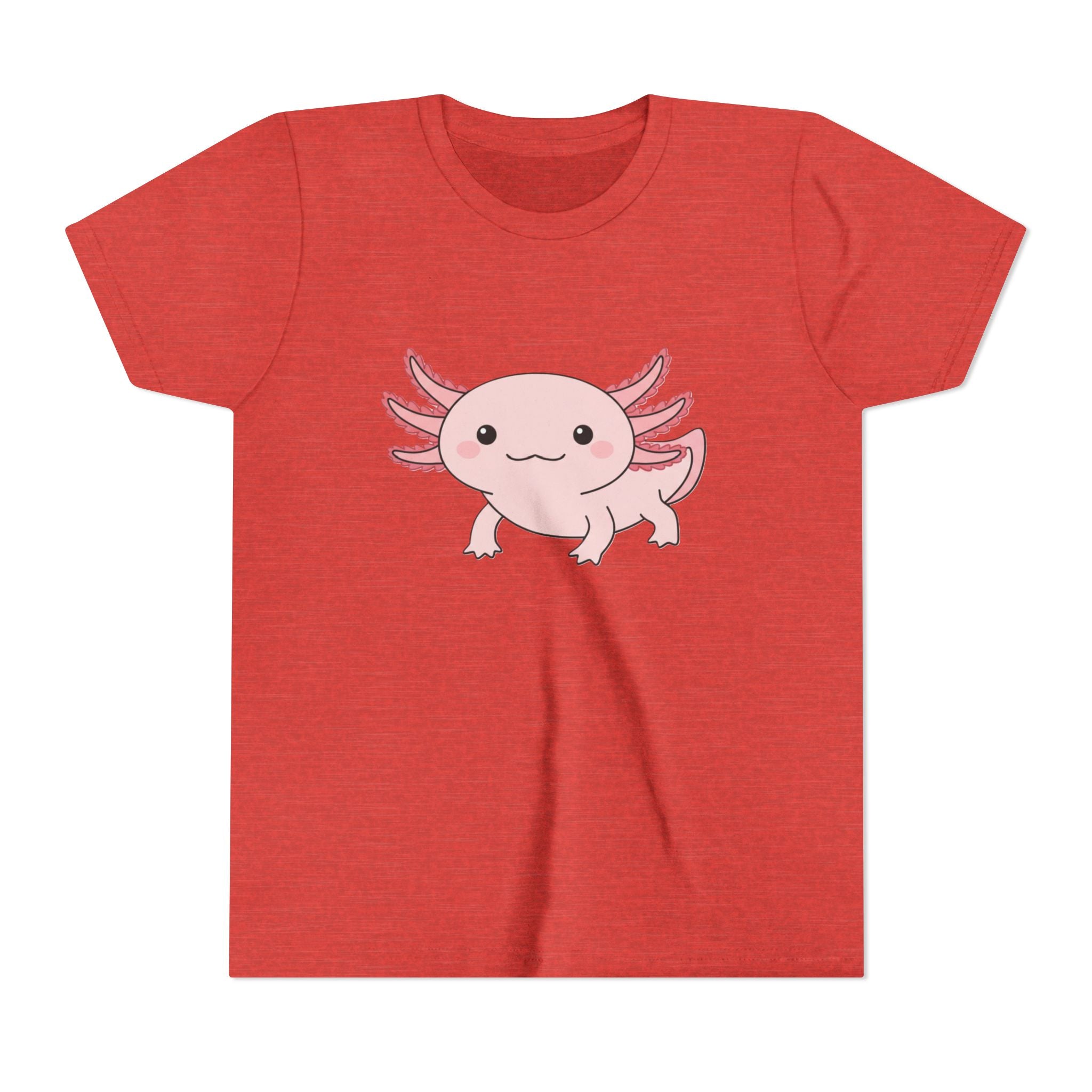 Axolotl Kids Tee – Cute Pink Axolotl Youth Short Sleeve Shirt
