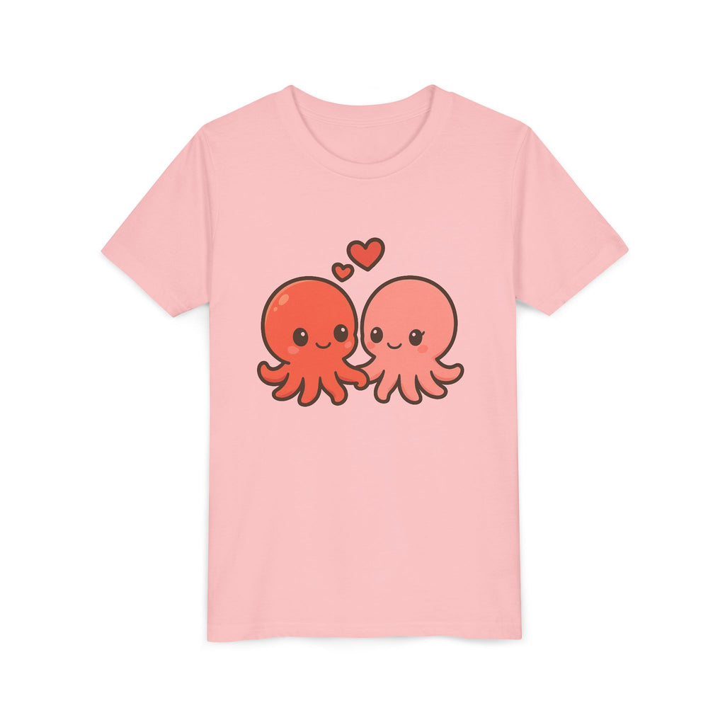 Cute Octopus Kids Tee – Kawaii Loving Octopus Graphic Youth T-Shirt