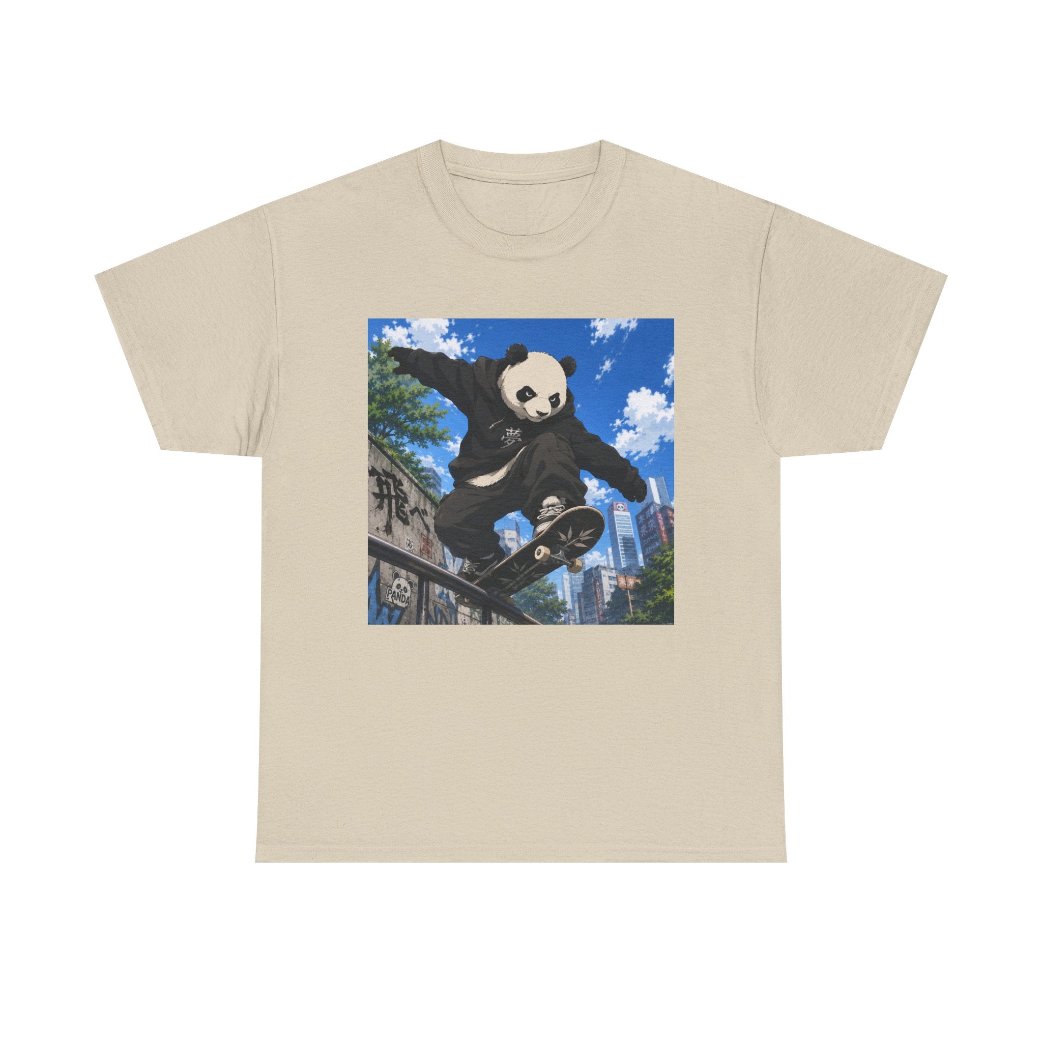 Panda Skateboarder T-Shirt — Urban Skate Panda Graphic Tee - Adult