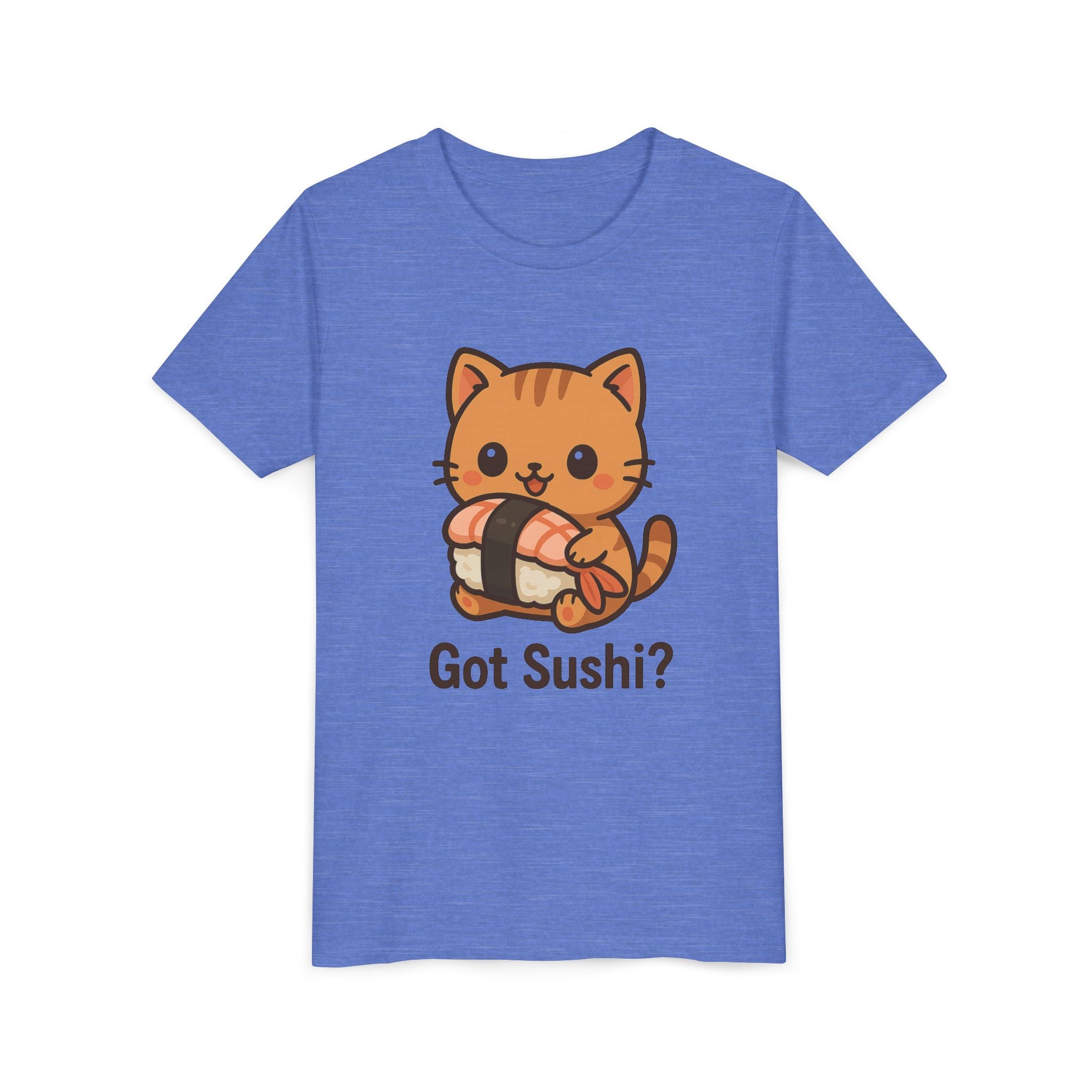 Kids 'Got Sushi?' Cute Cat Sushi Graphic Tee — Youth Short Sleeve Shirt