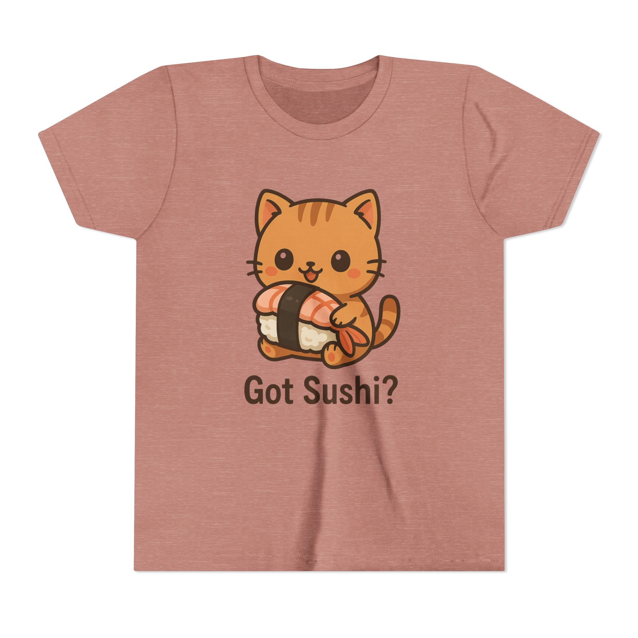 Kids 'Got Sushi?' Cute Cat Sushi Graphic Tee — Youth Short Sleeve Shirt