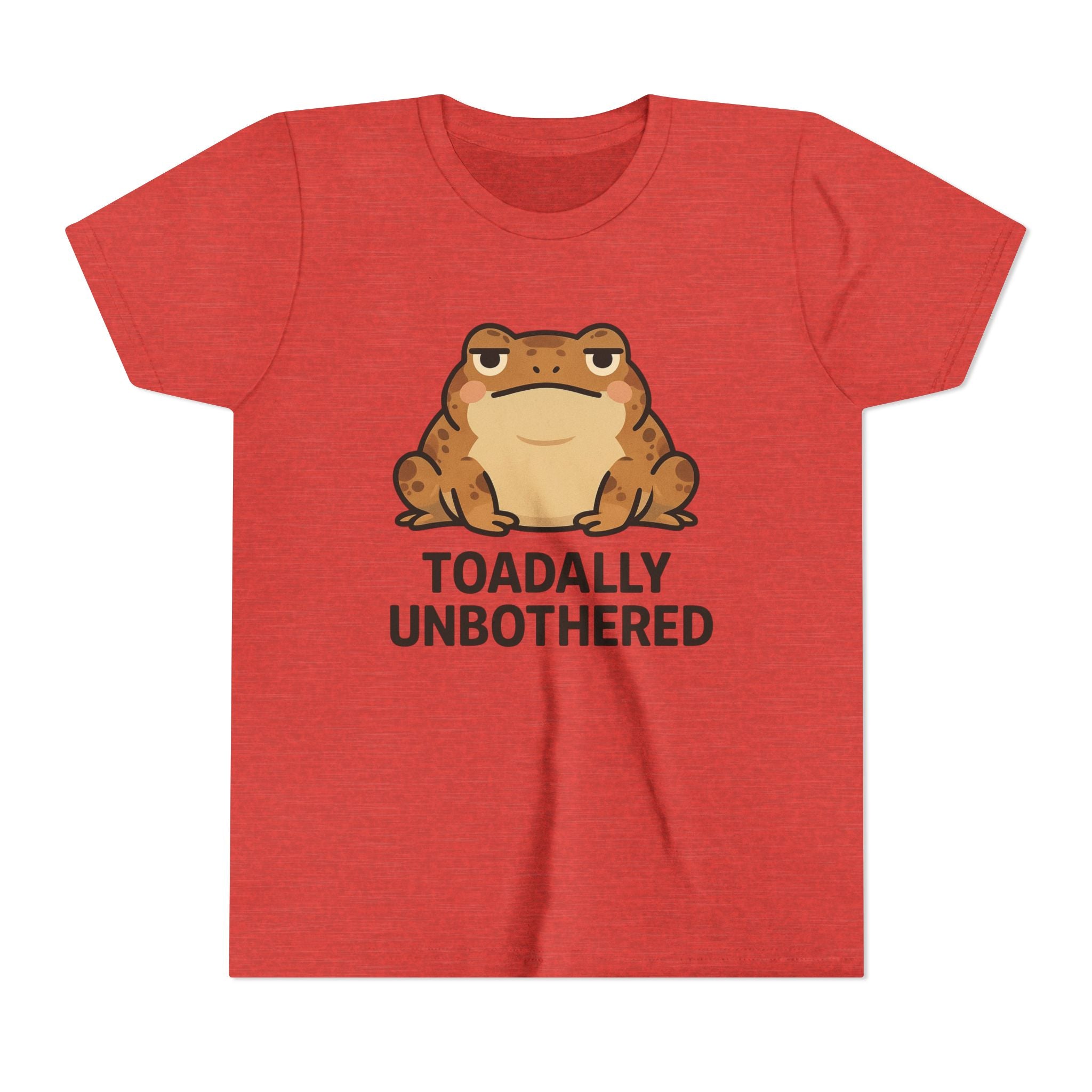 Youth Tee — 'Toadally Unbothered' Cute Frog Graphic Shirt for Kids